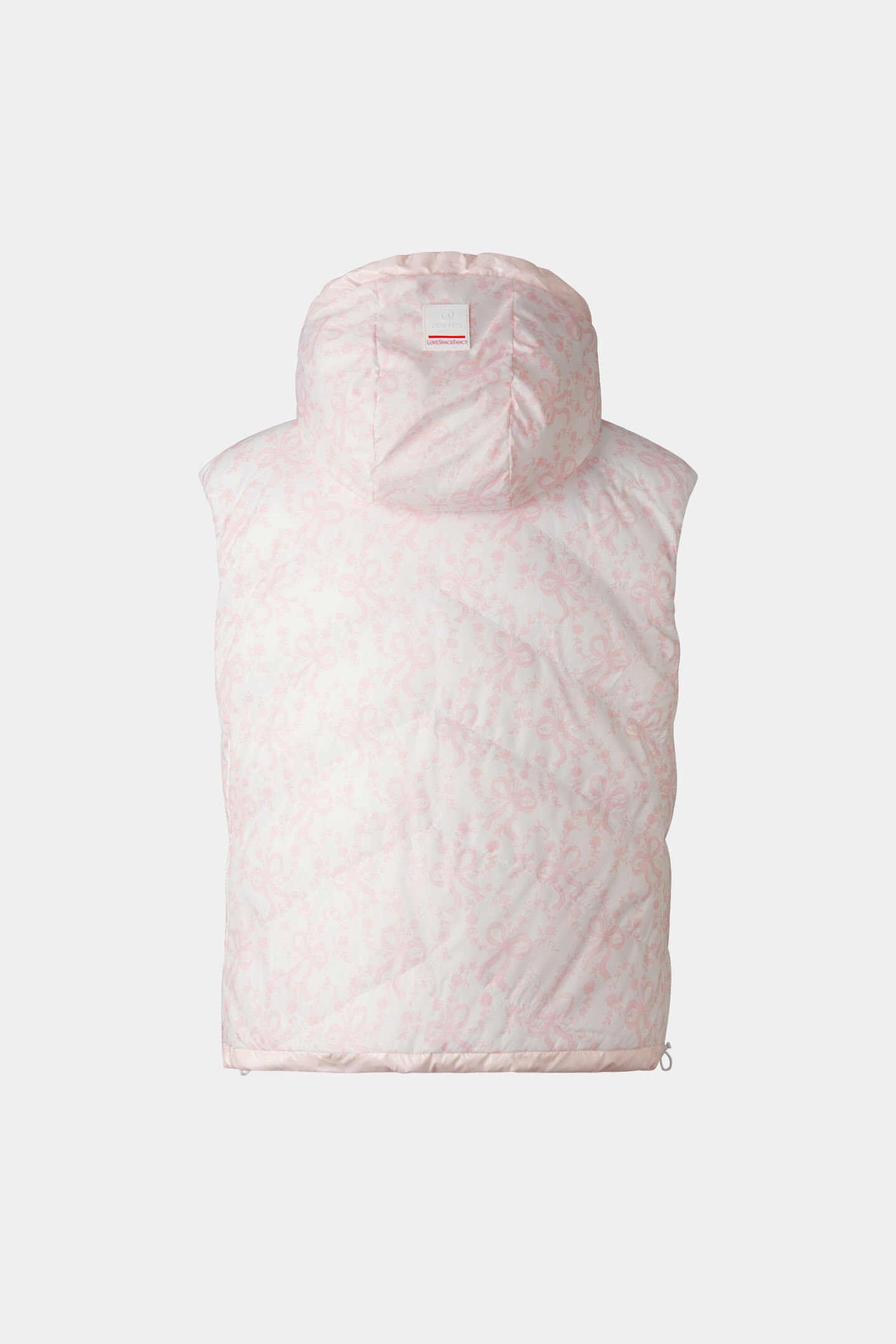 Reversible quilted vest Namilia Pink/Off-White