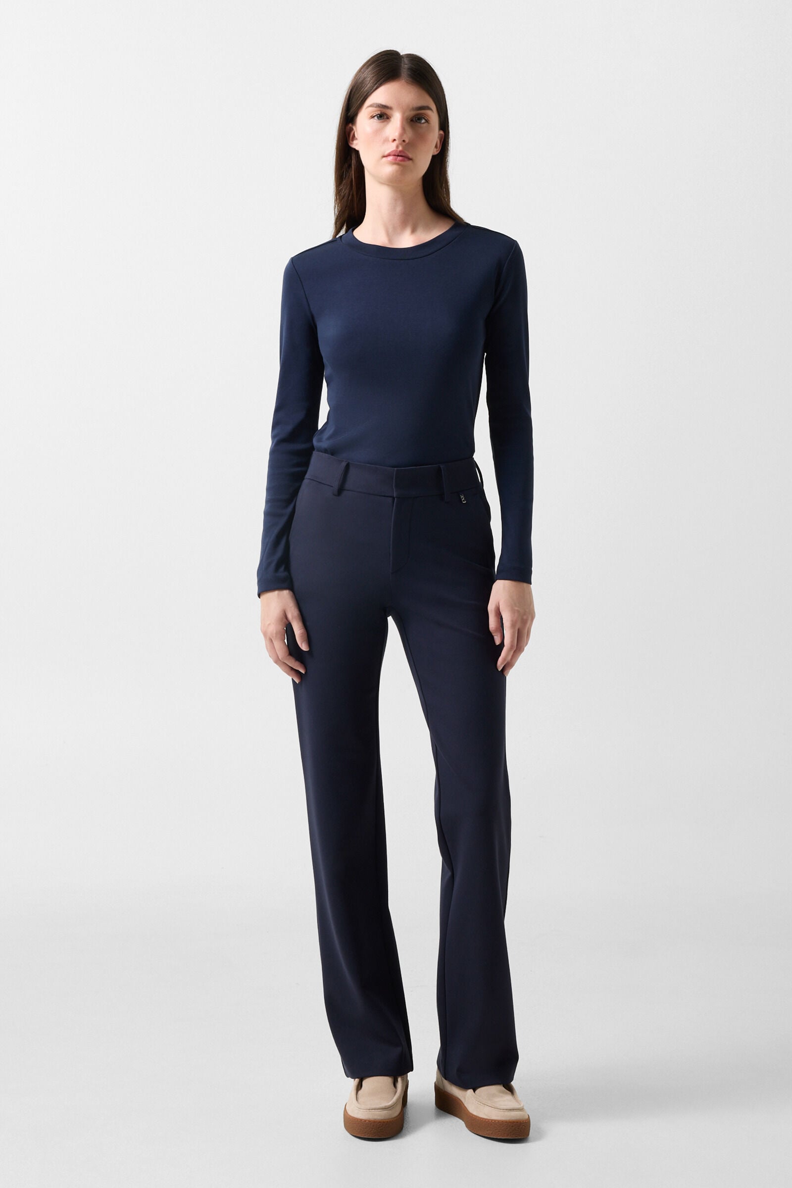 Baumwoll-Longsleeve Nikini Navy
