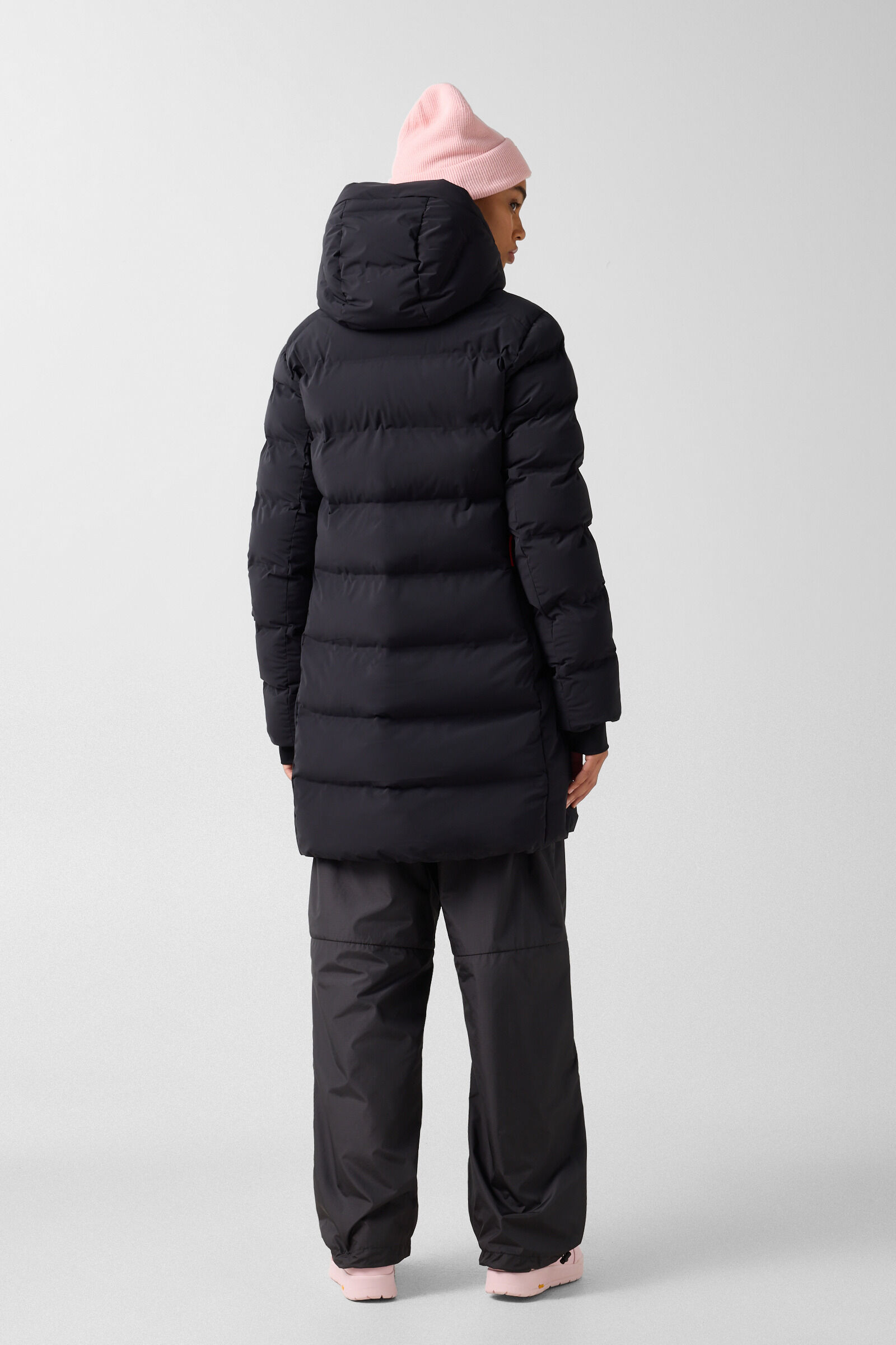 Tec-Aen quilted coat Black