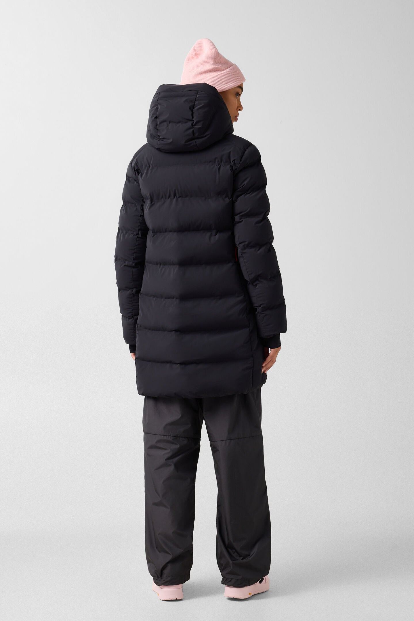 Tec-Aen quilted coat Black