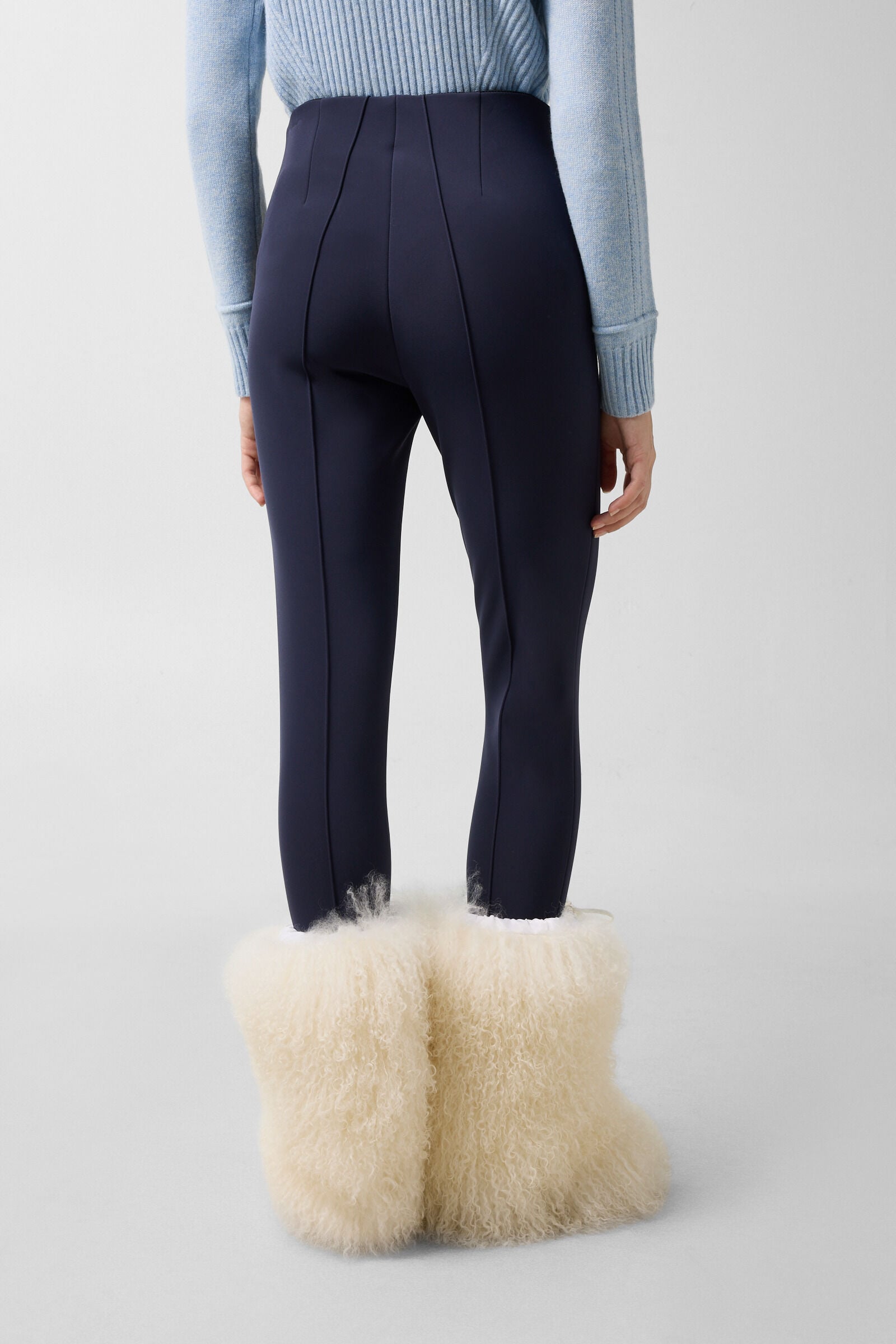 Pantalon &agrave; bretelles en softshell Elaine Marine