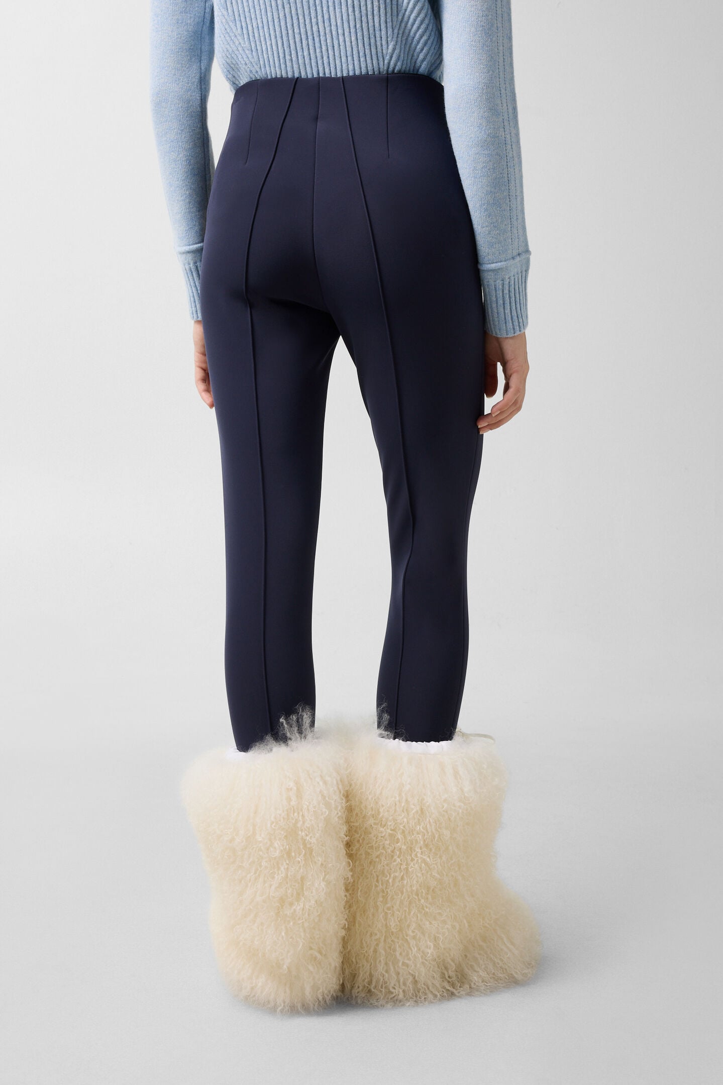 Pantalon &agrave; bretelles en softshell Elaine Marine