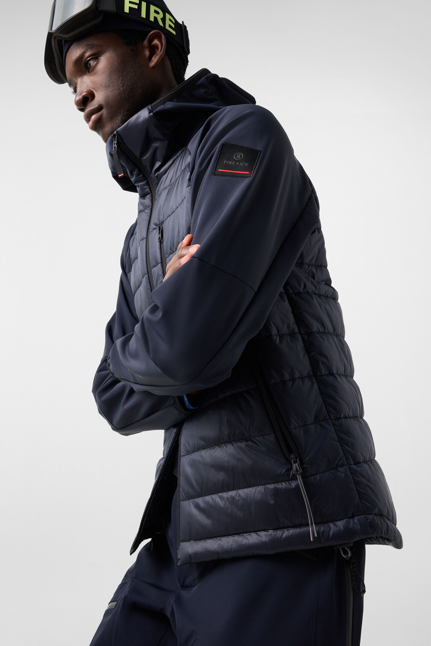 Anian Softshell Quilted Jacket Navy