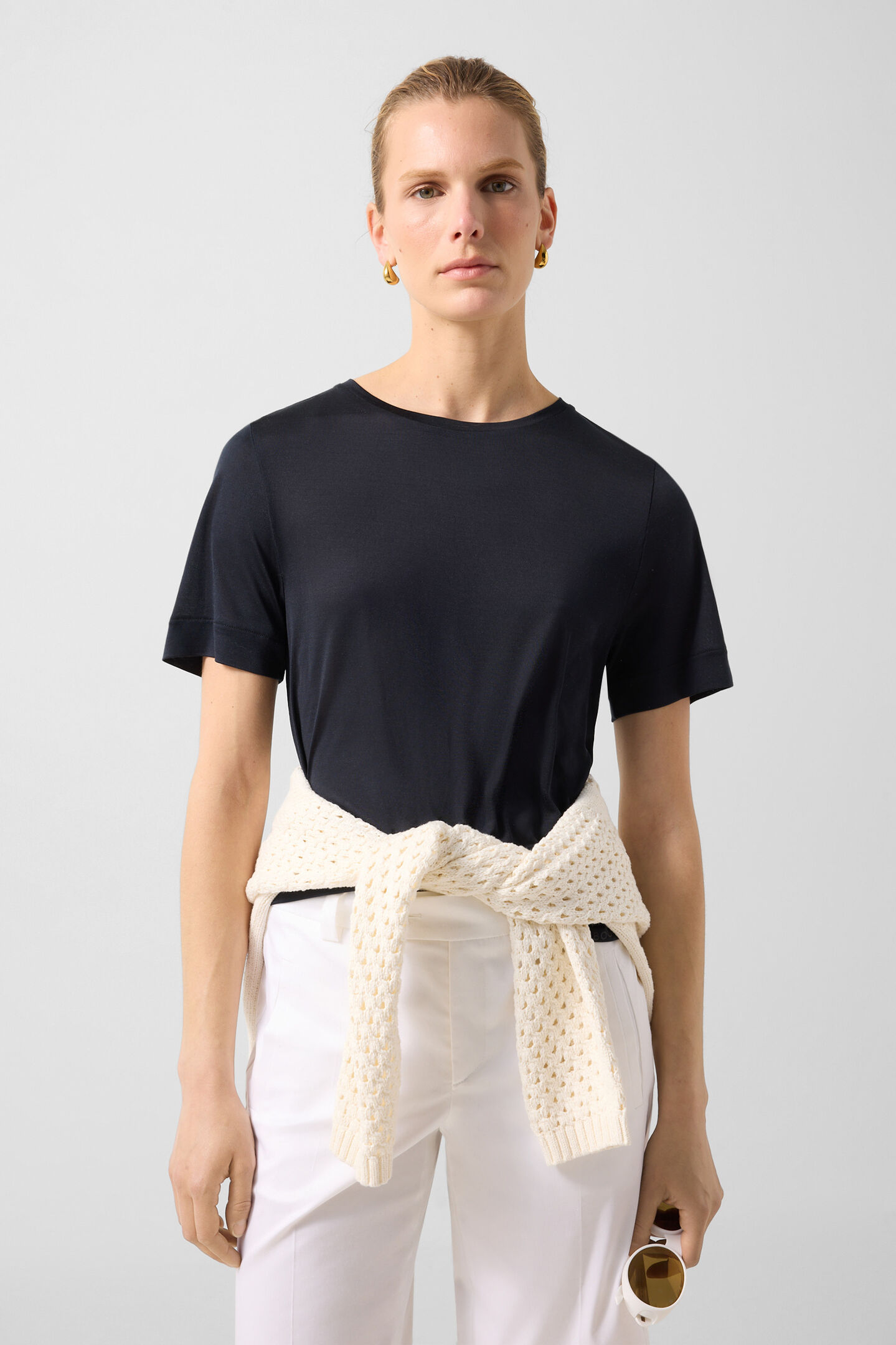 Seiden-Shirt Sienna Schwarz