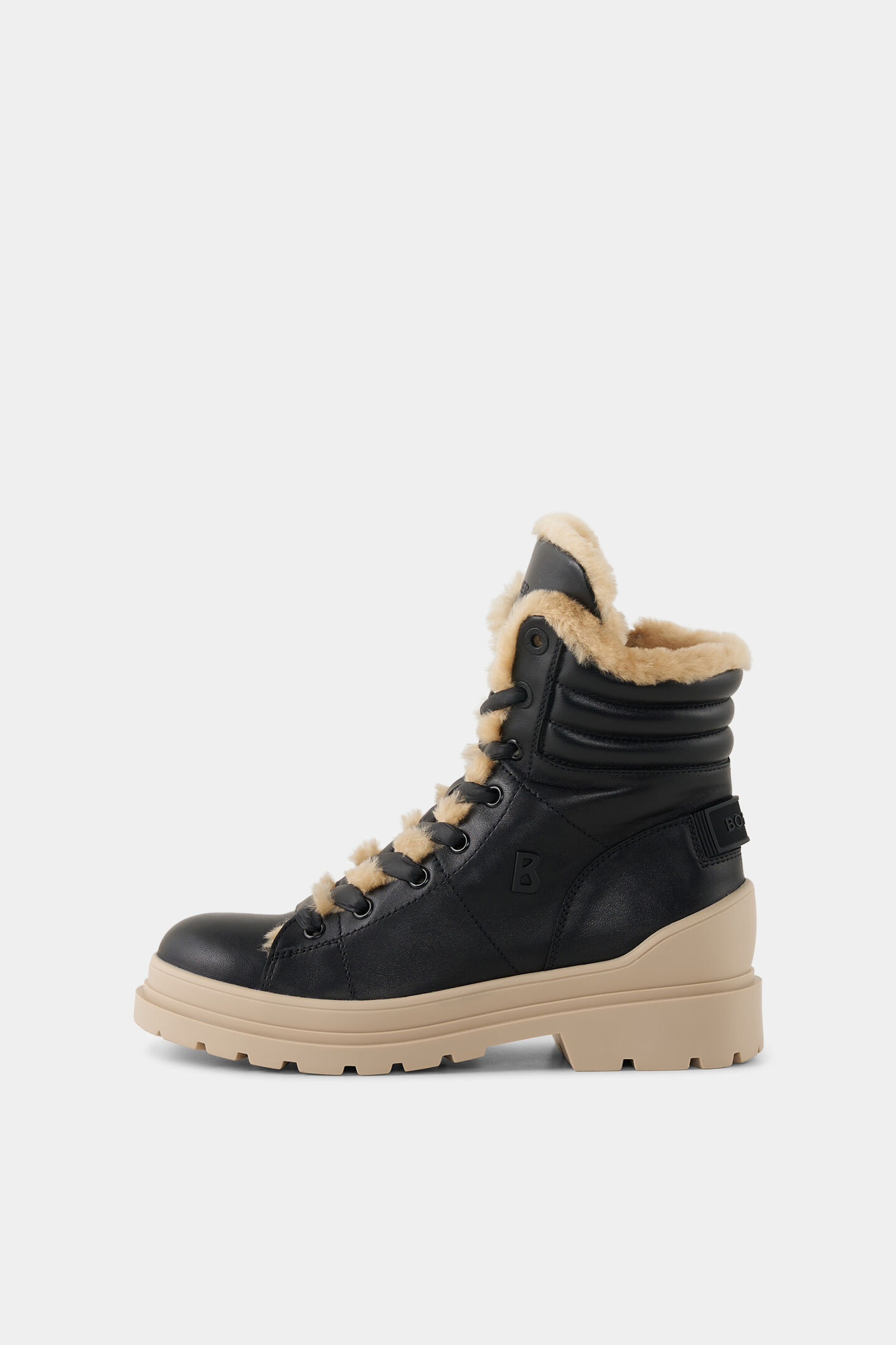 Mid boots St.Moritz with spikes Black/beige