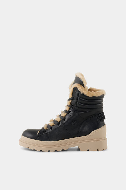 Mid boots St.Moritz with spikes Black/beige