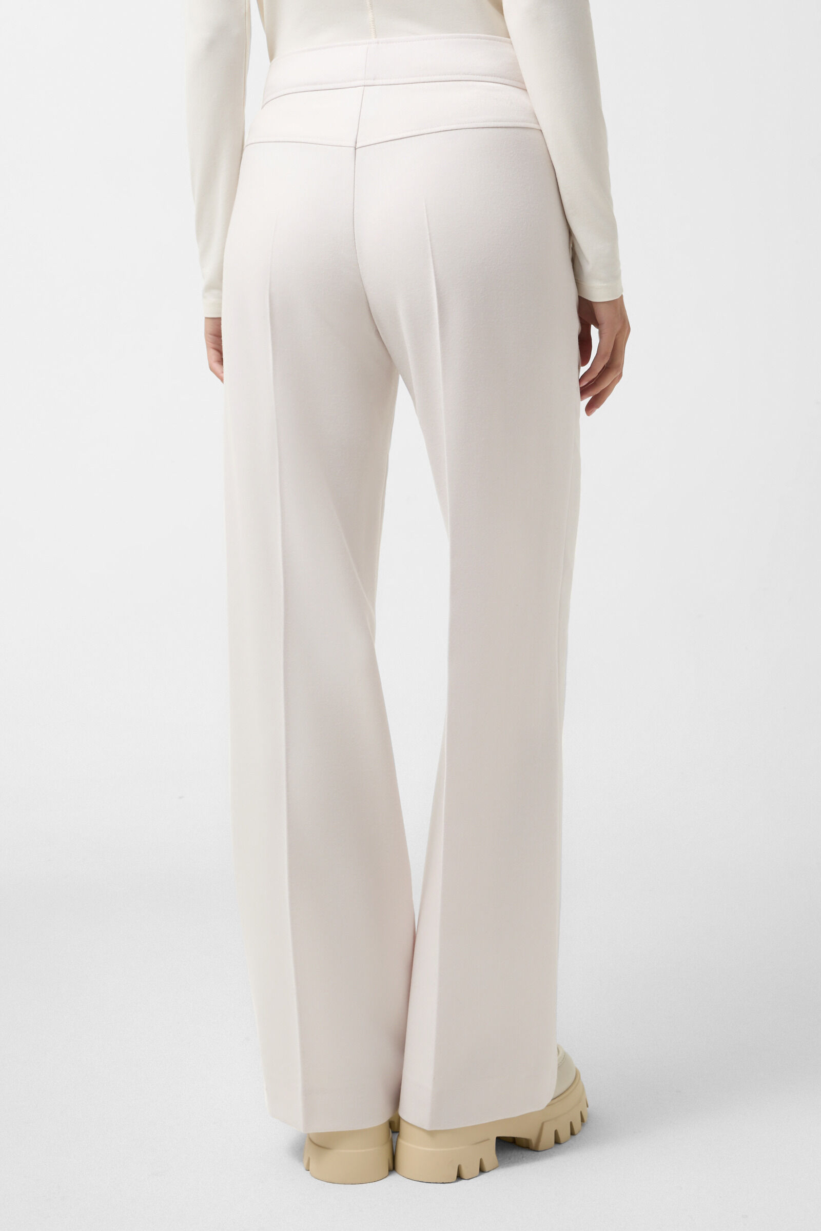 Pure new wool trousers Hermia Cream