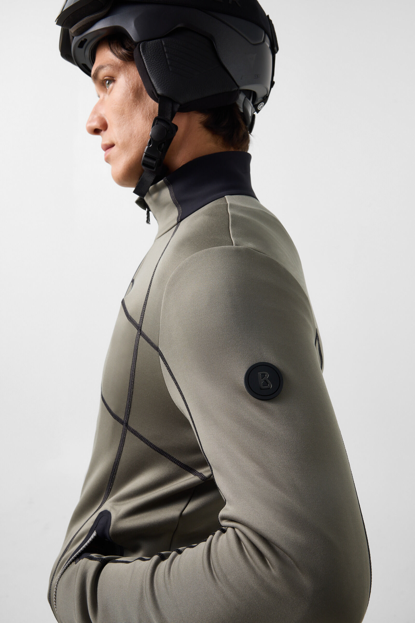 Midlayer-jas Hayo Sage grijs/zwart