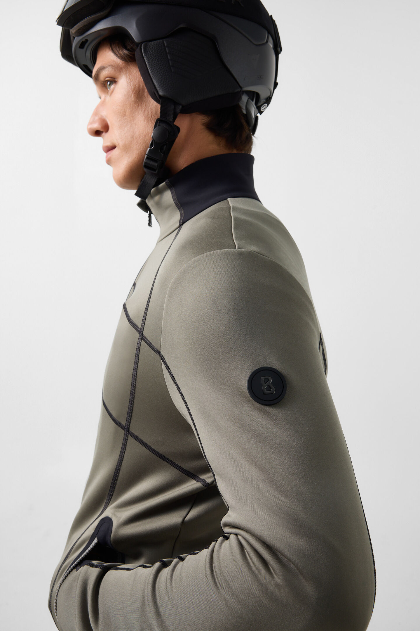 Midlayer-jas Hayo Sage grijs/zwart