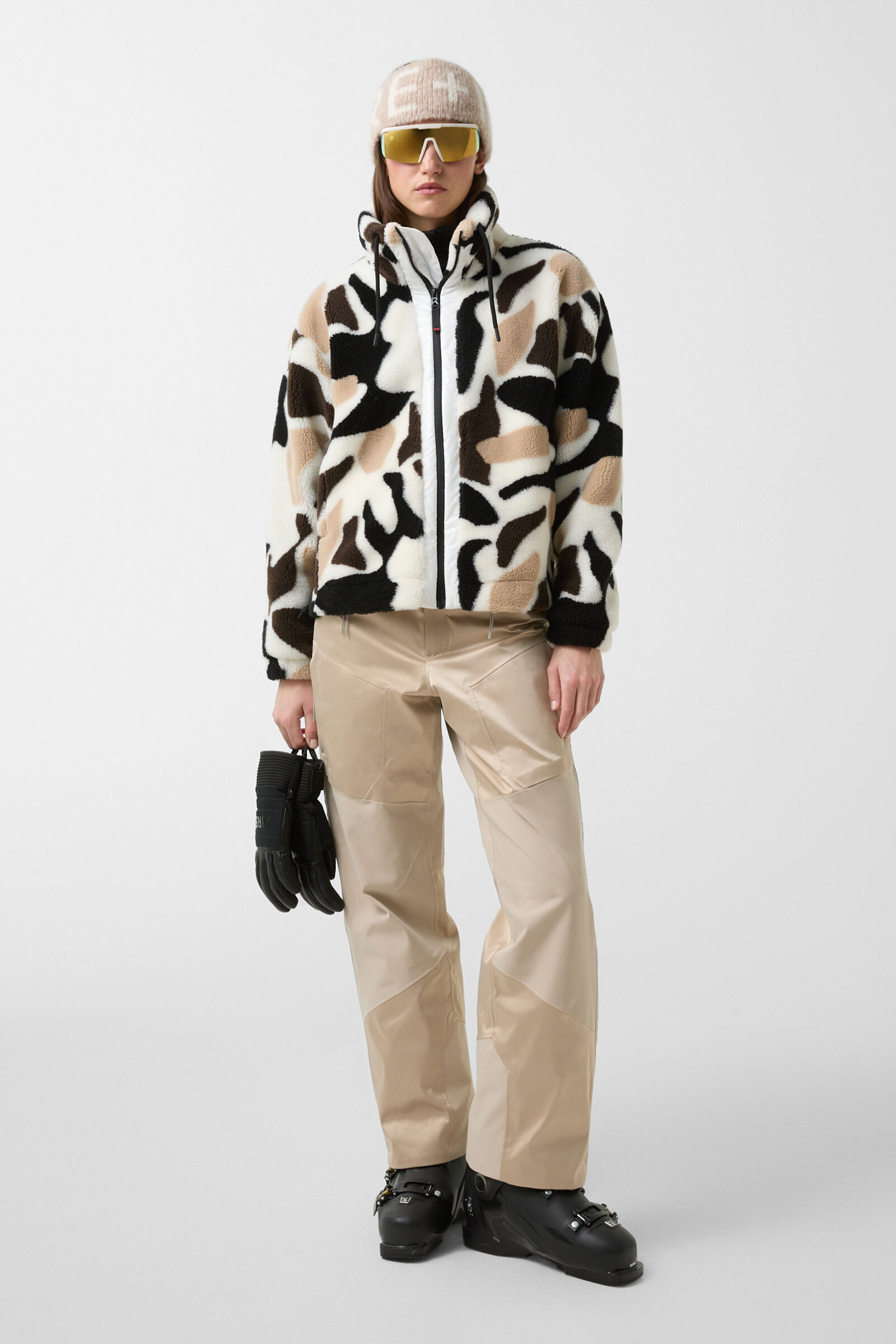 Teddy midlayer Ninetta Off-white/brown