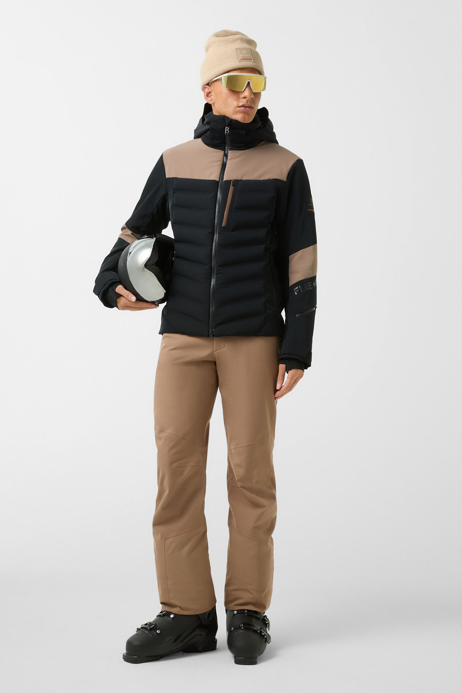 Radek ski jacket Black/beige