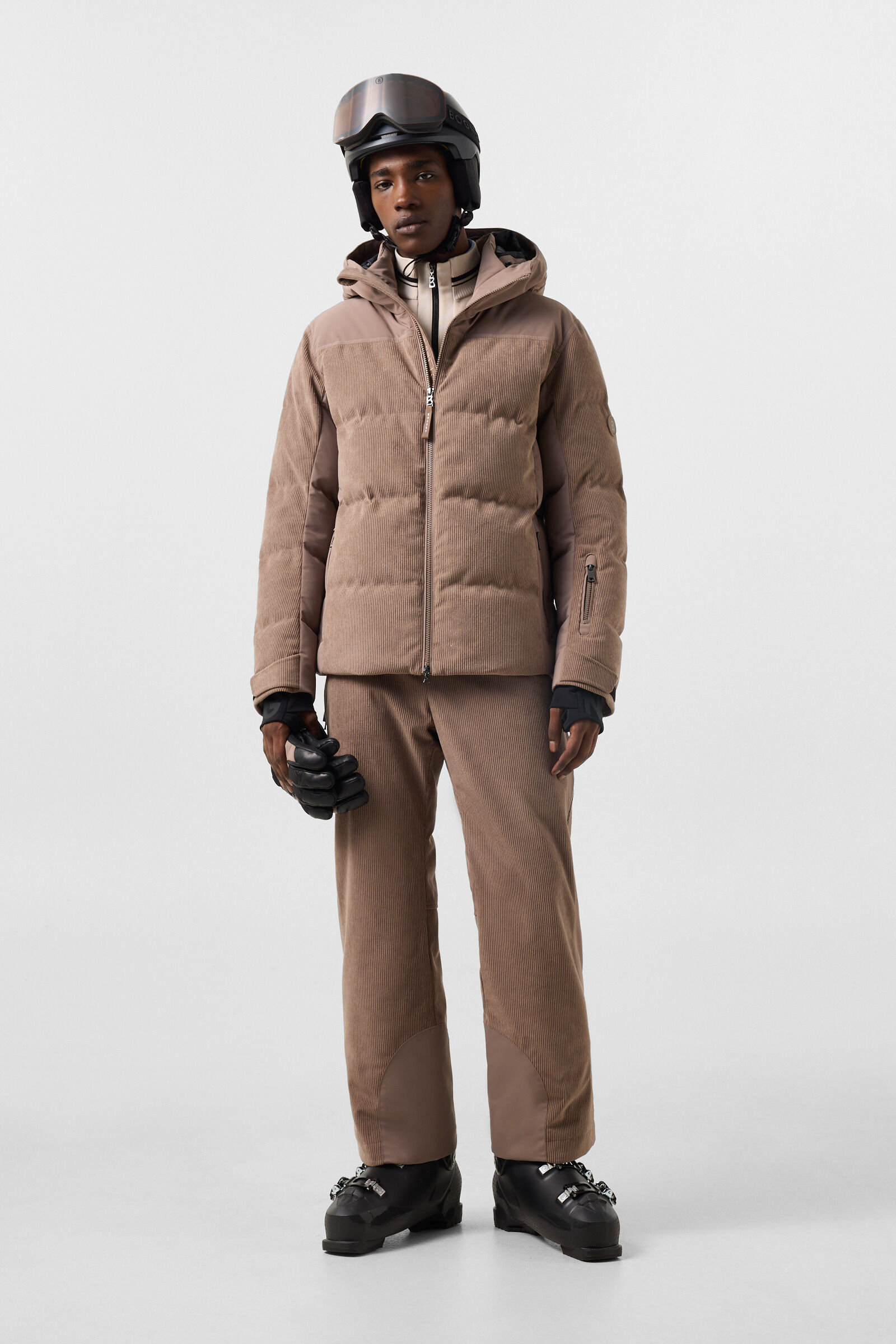 Harvey Fleece Base Layer Camel/Black