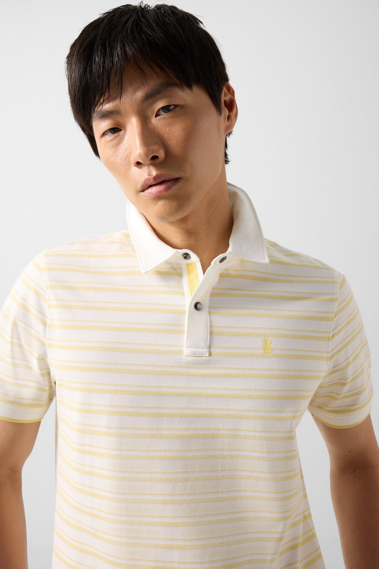 Timo polo shirt Yellow/Off-White