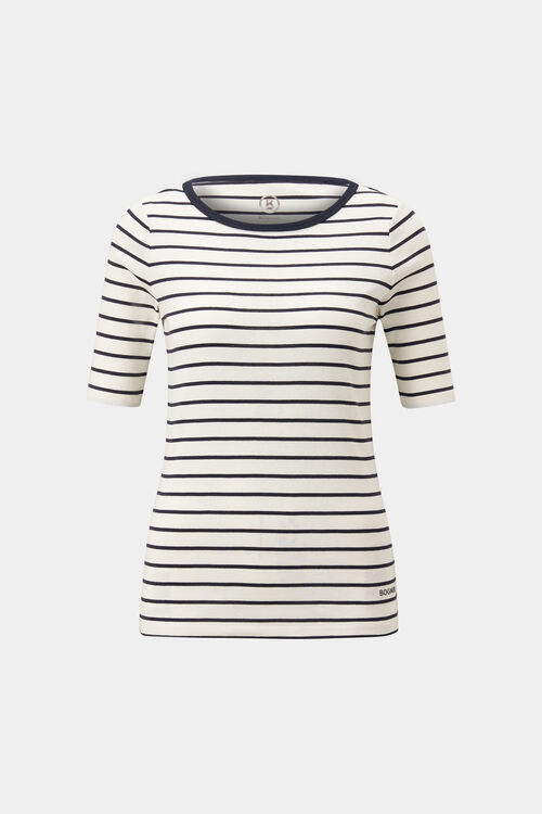 T-Shirt Louna Off-White/Navy-Blau