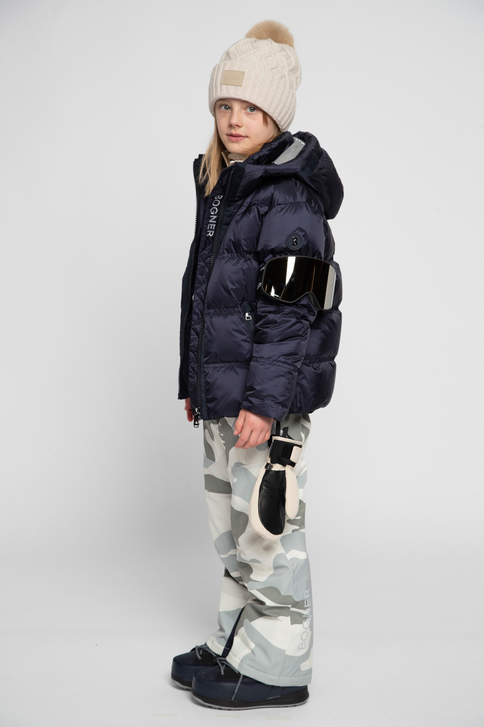 Kids ski trousers Yuki Sand/khaki