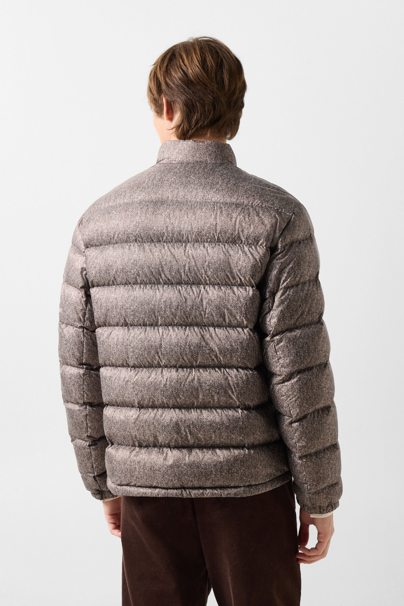 Hugh down jacket Taupe/Brown
