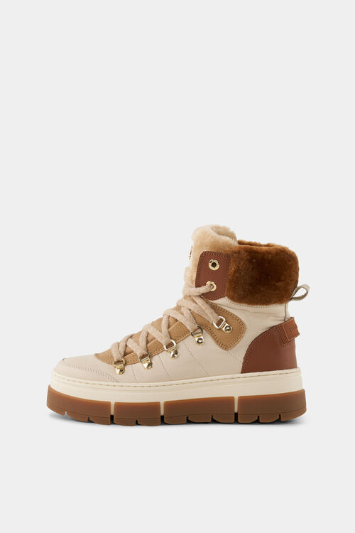 Mid Boots Vaduz mit Spikes Beige/Cognac