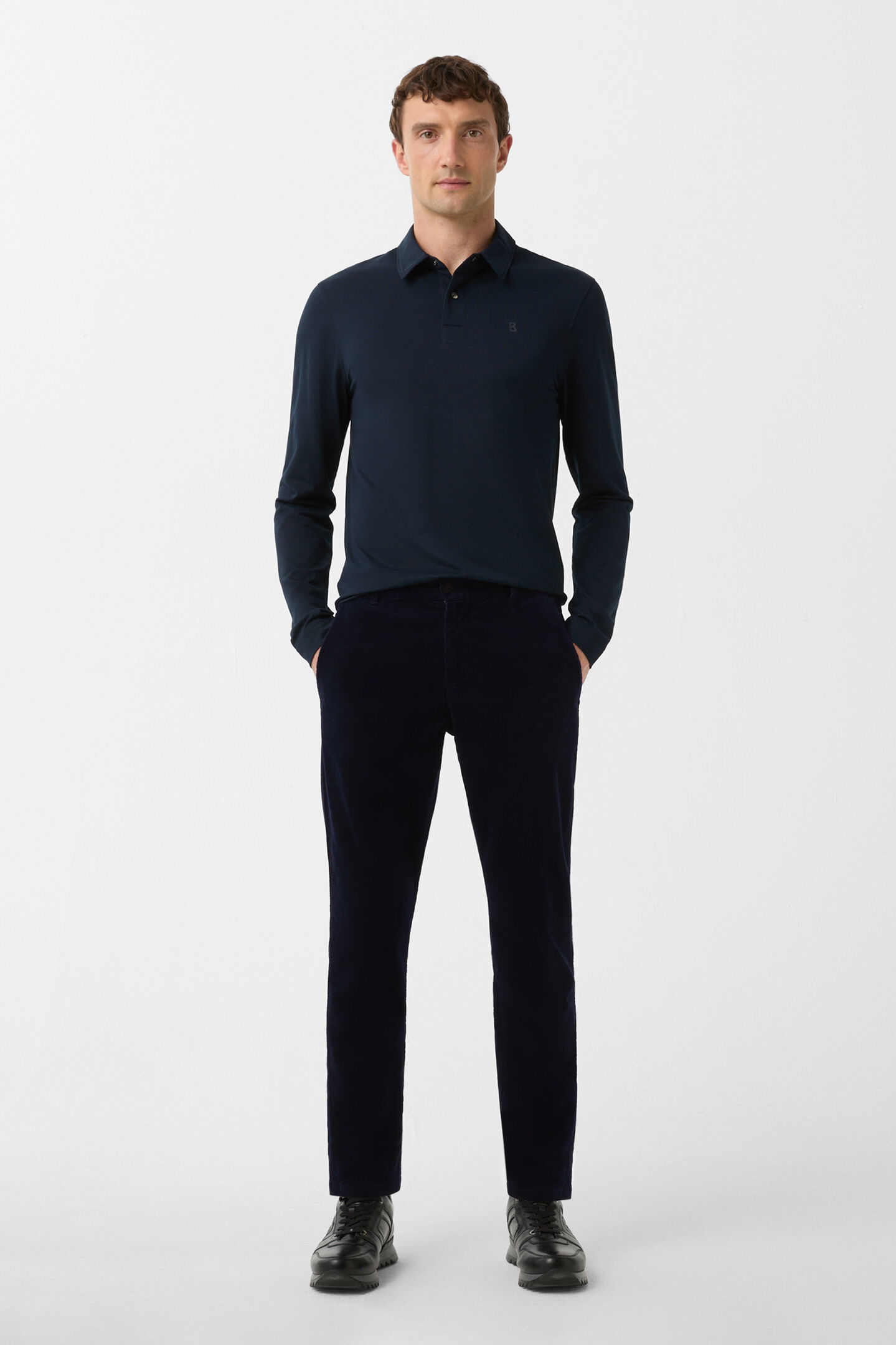 Riley Casual corduroy trousers Navy blue