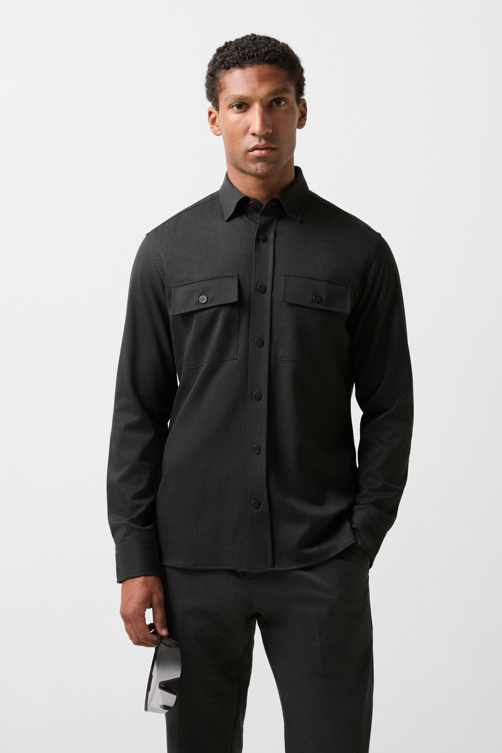 Clive shirt Anthracite