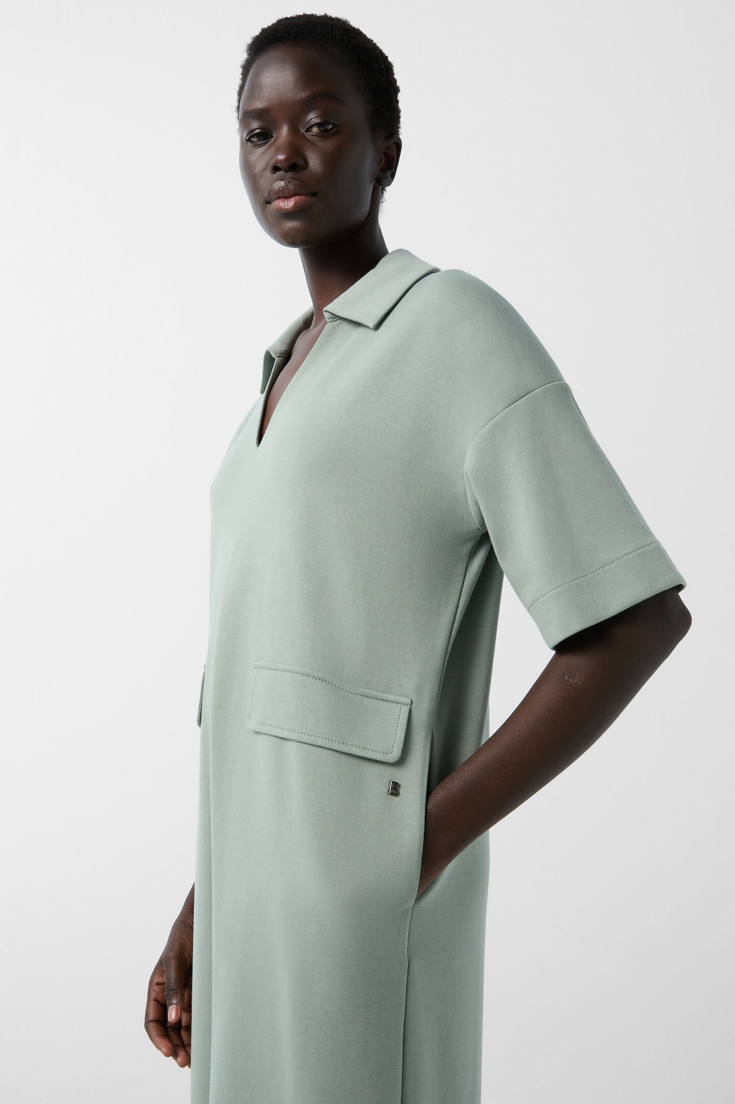 Fabiola jersey dress Eucalyptus