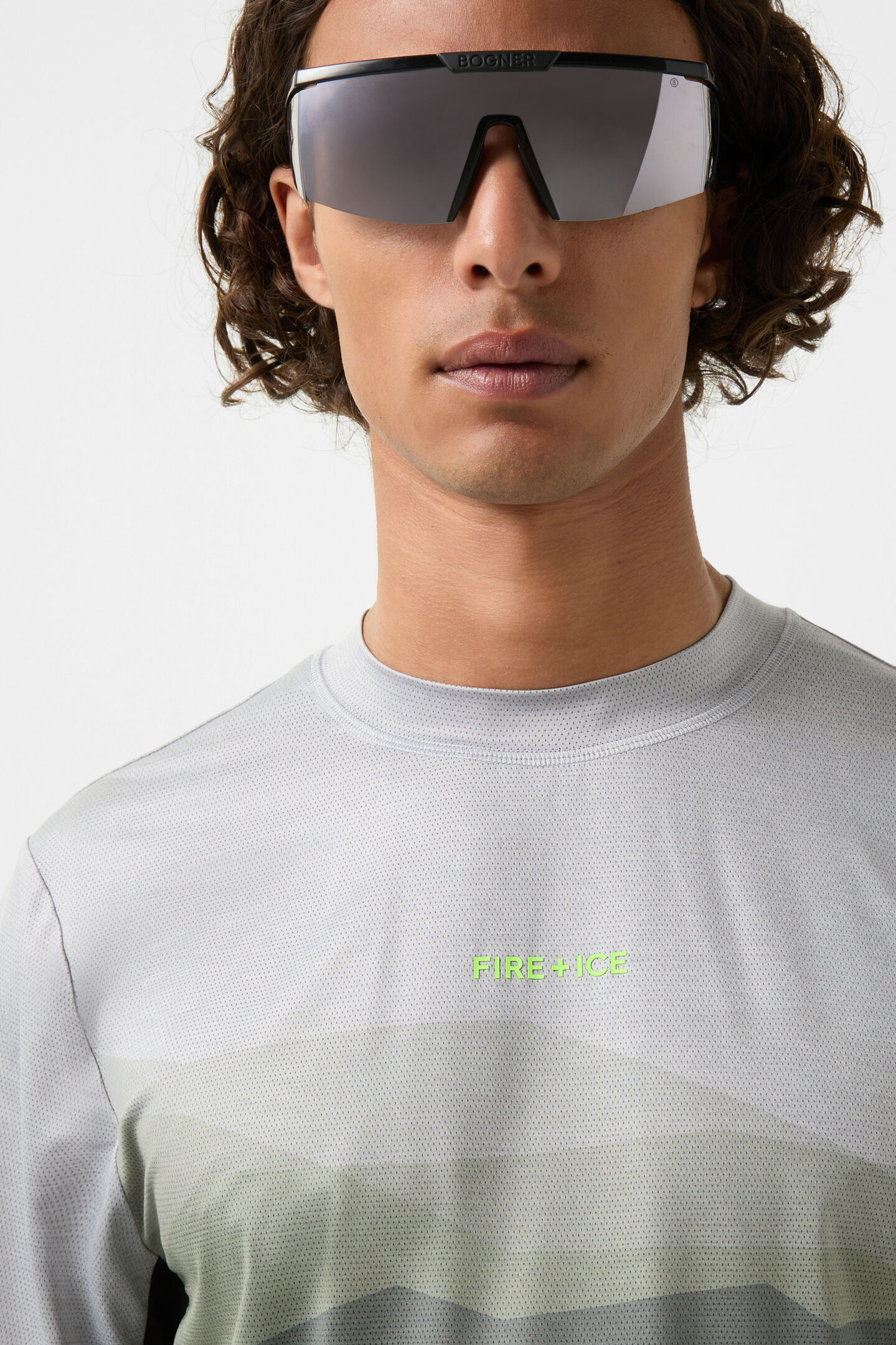 Balduin mesh shirt Light gray/olive green