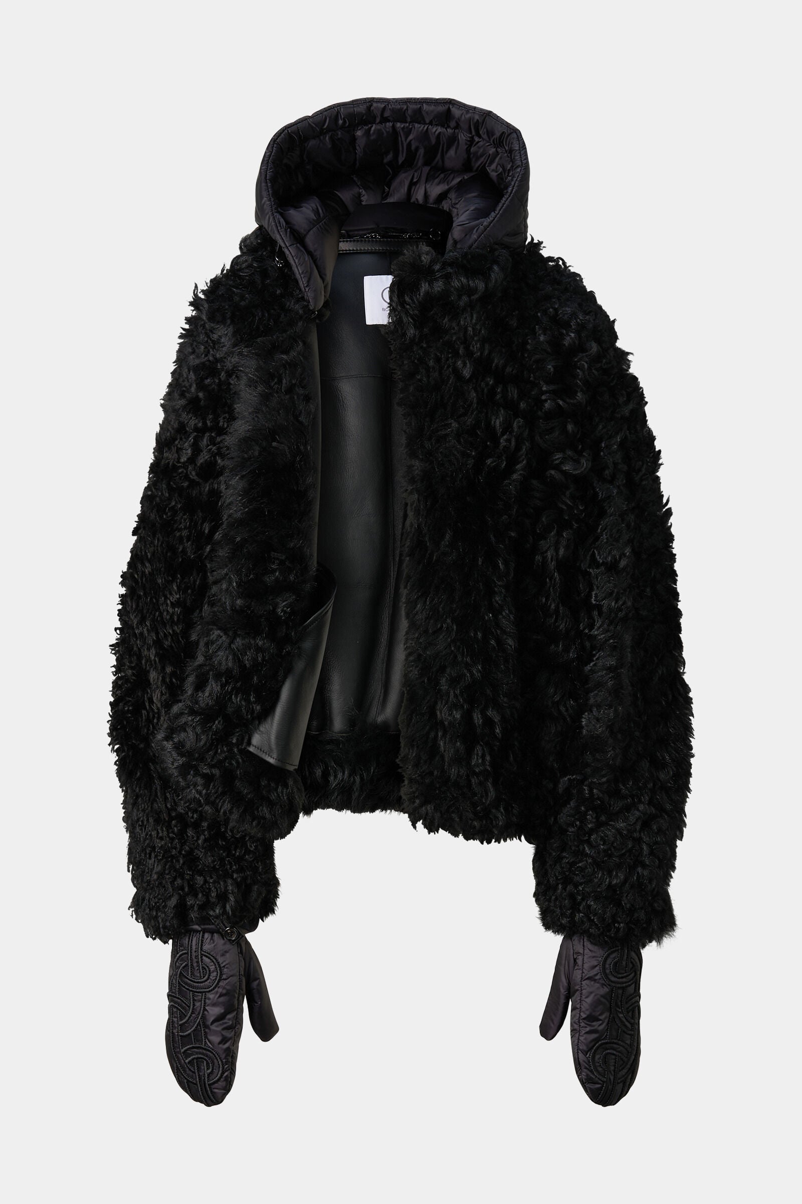 Liz lambskin jacket Black