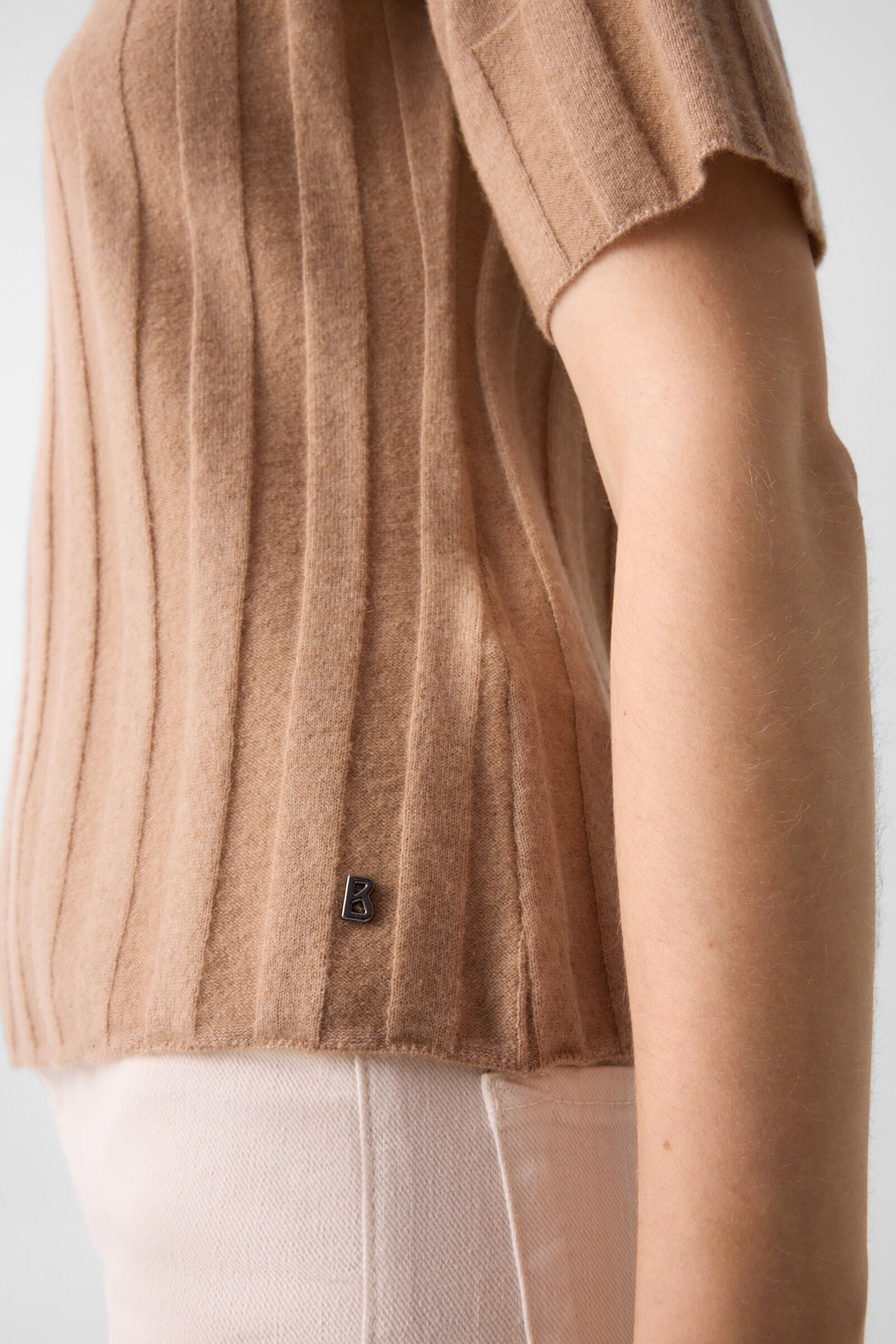 Virgin wool cashmere shirt Tina Camel