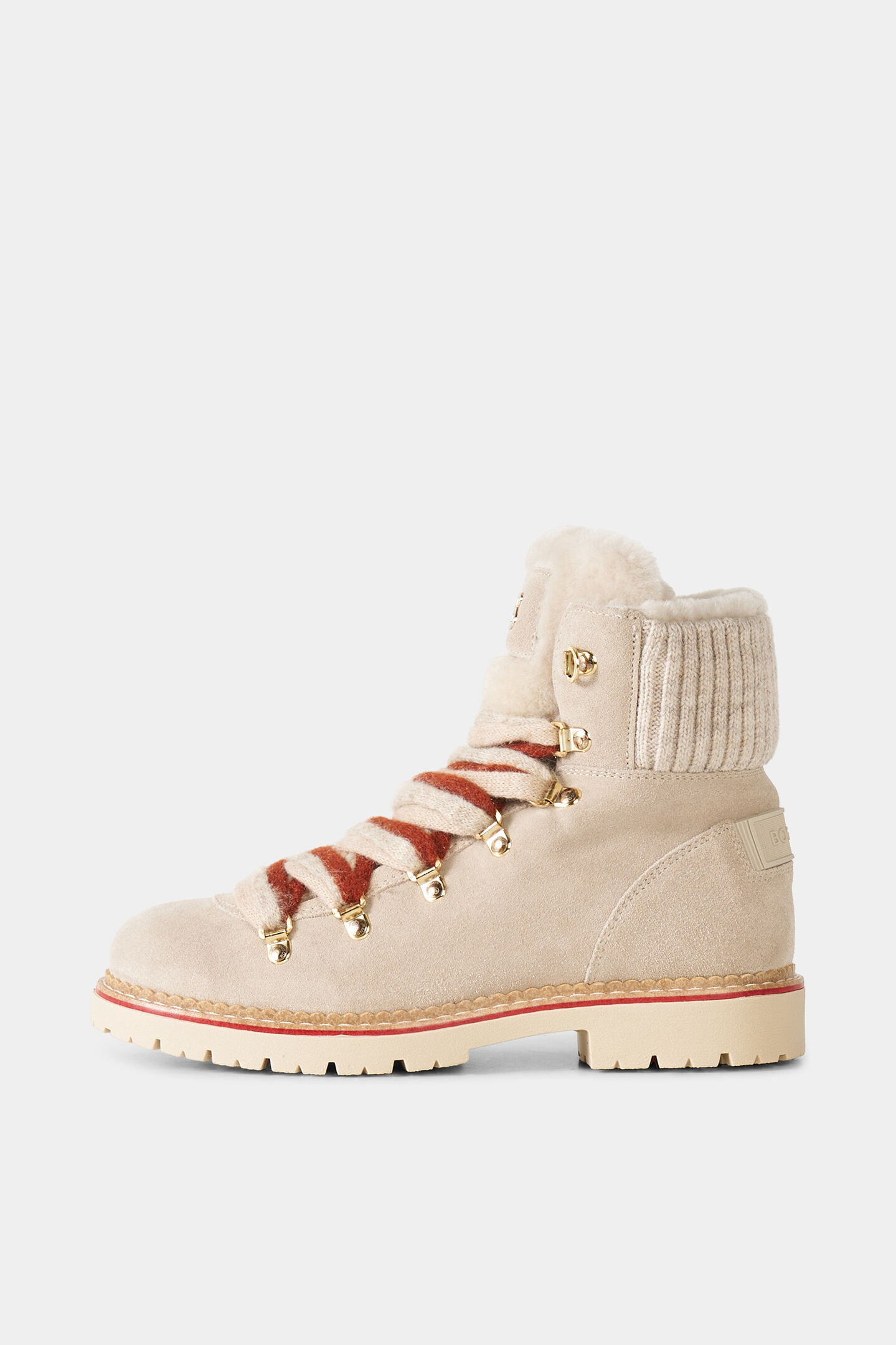 Andermatt lace-up boots with spikes Beige