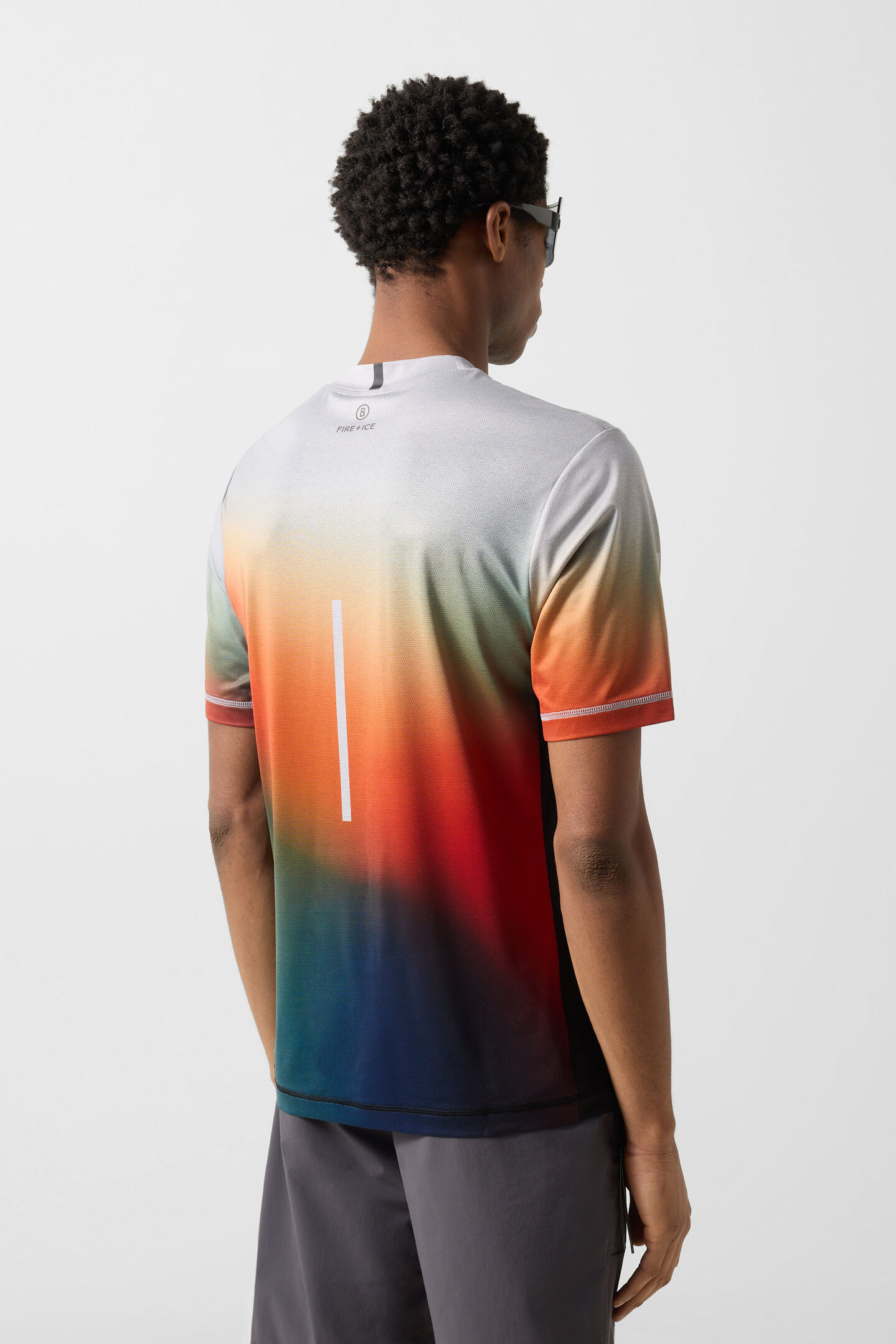 Balduin functional shirt Grey/orange/blue