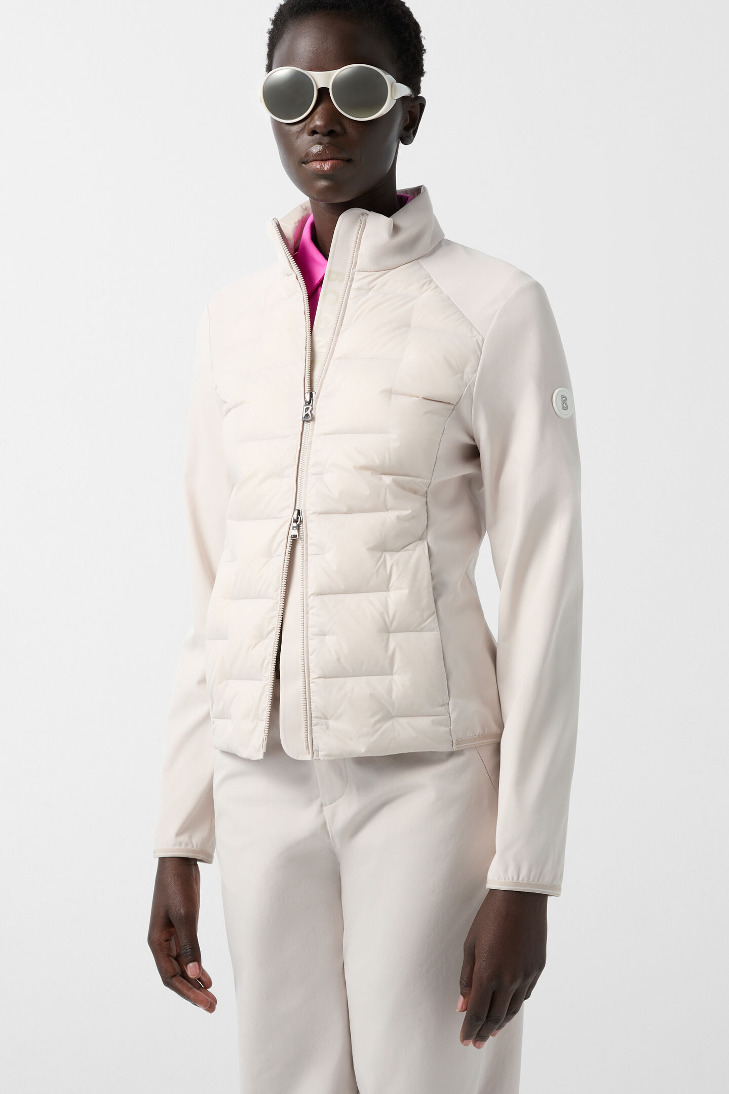 Loria hybrid down jacket Sand