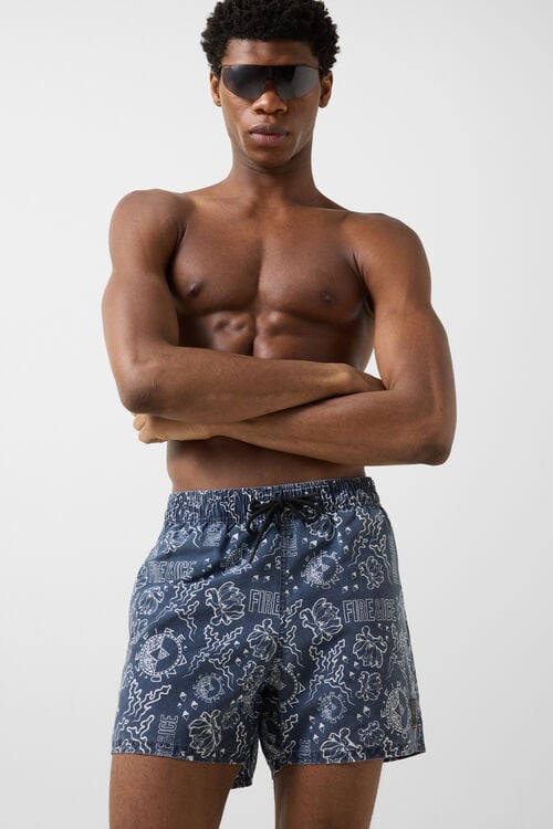 Nelson swim trunks Dark blue/white