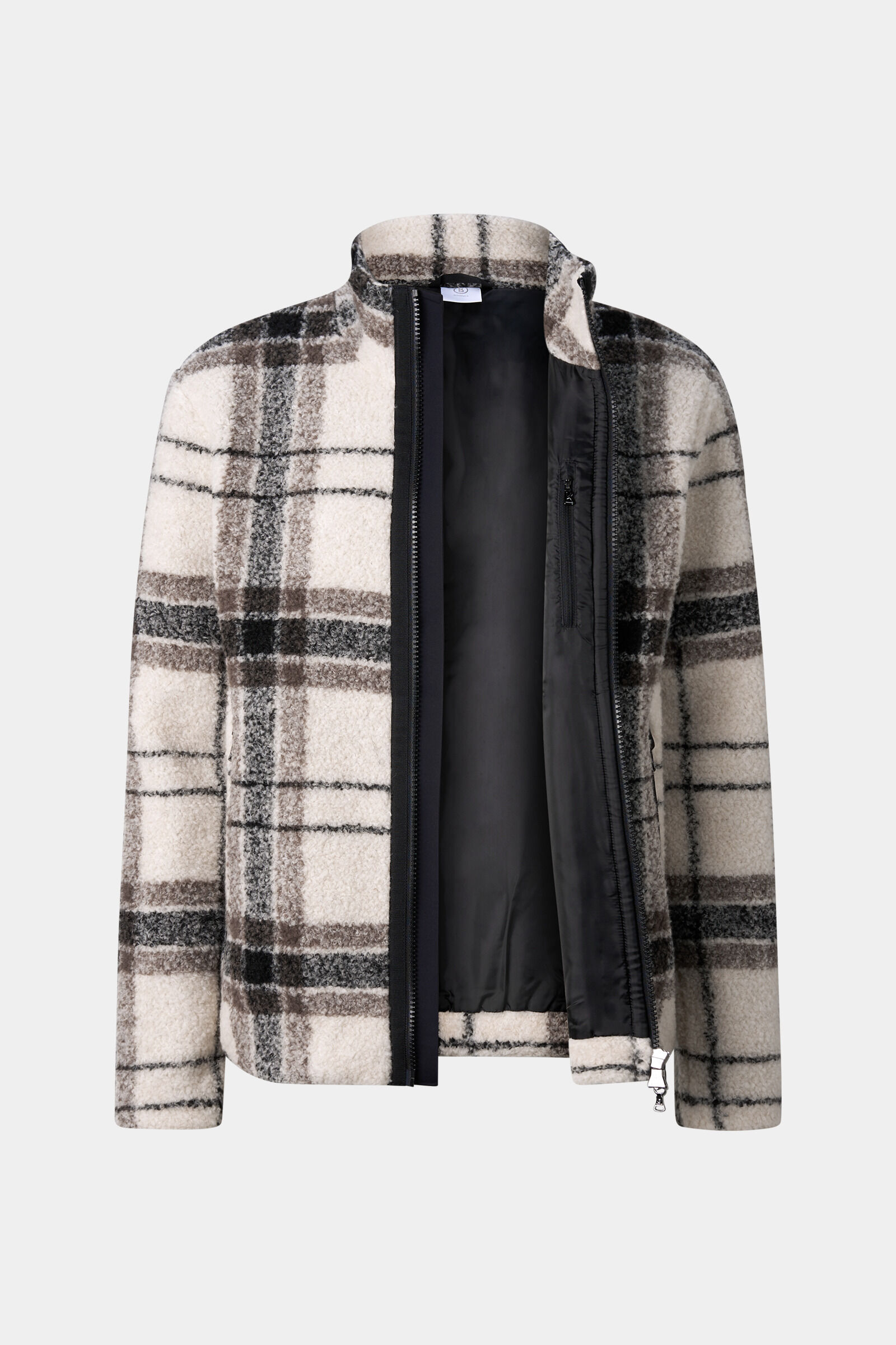 Kristian Virgin Wool Blend Jacket Off-White/Brown/Black