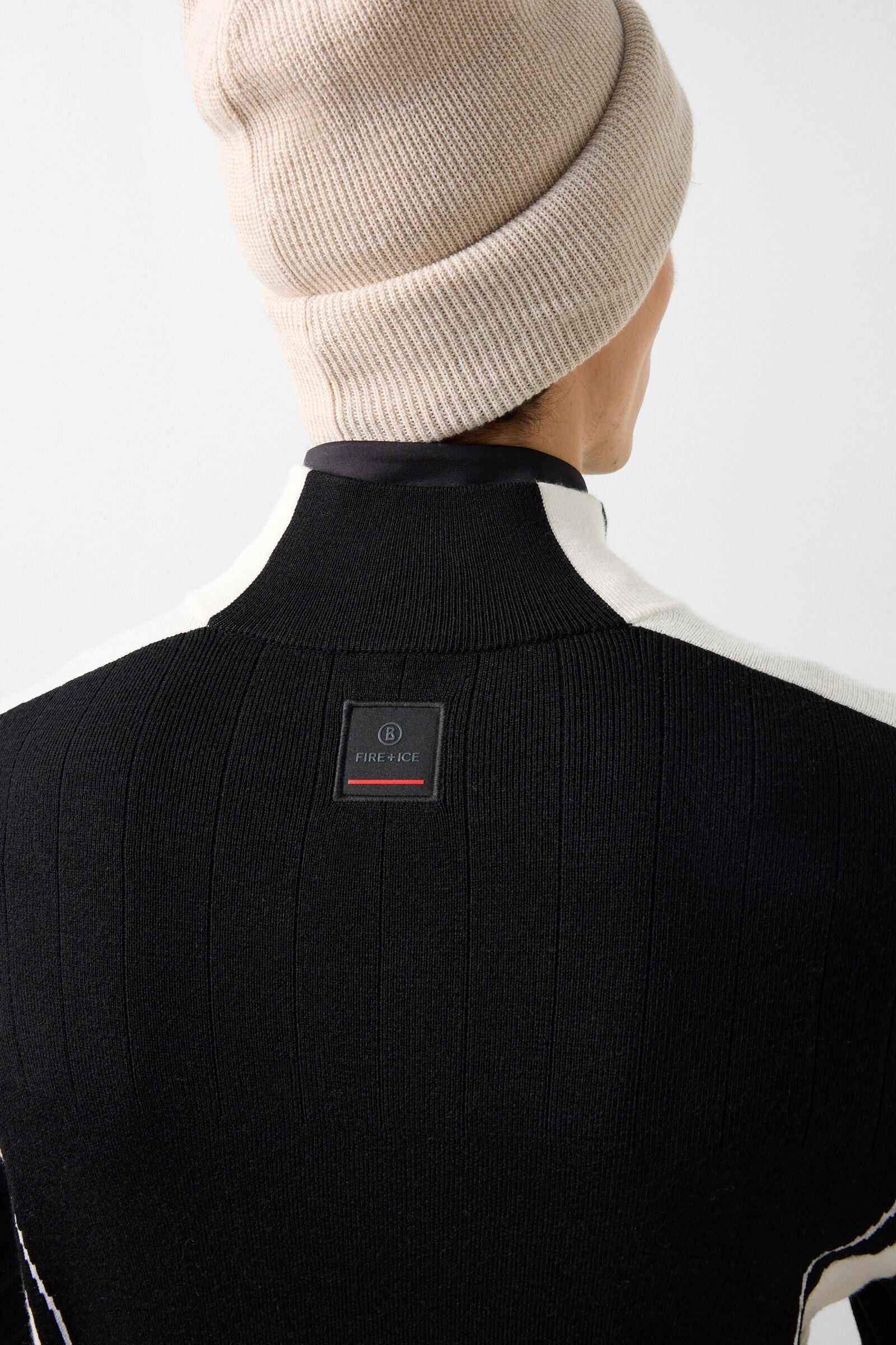 Laurens knitted turtleneck jumper Black/Off-White