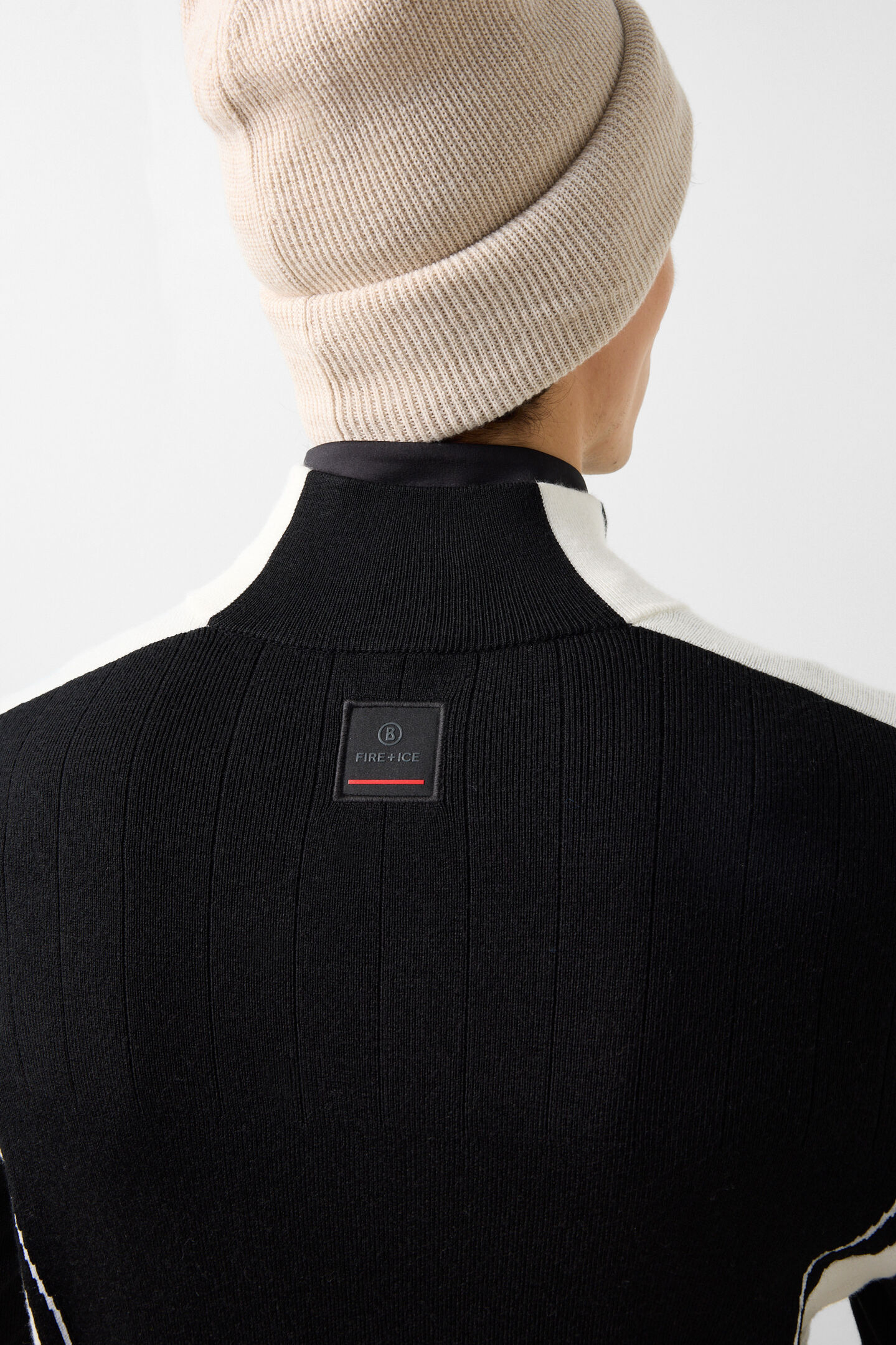 Laurens knitted turtleneck jumper Black/Off-White