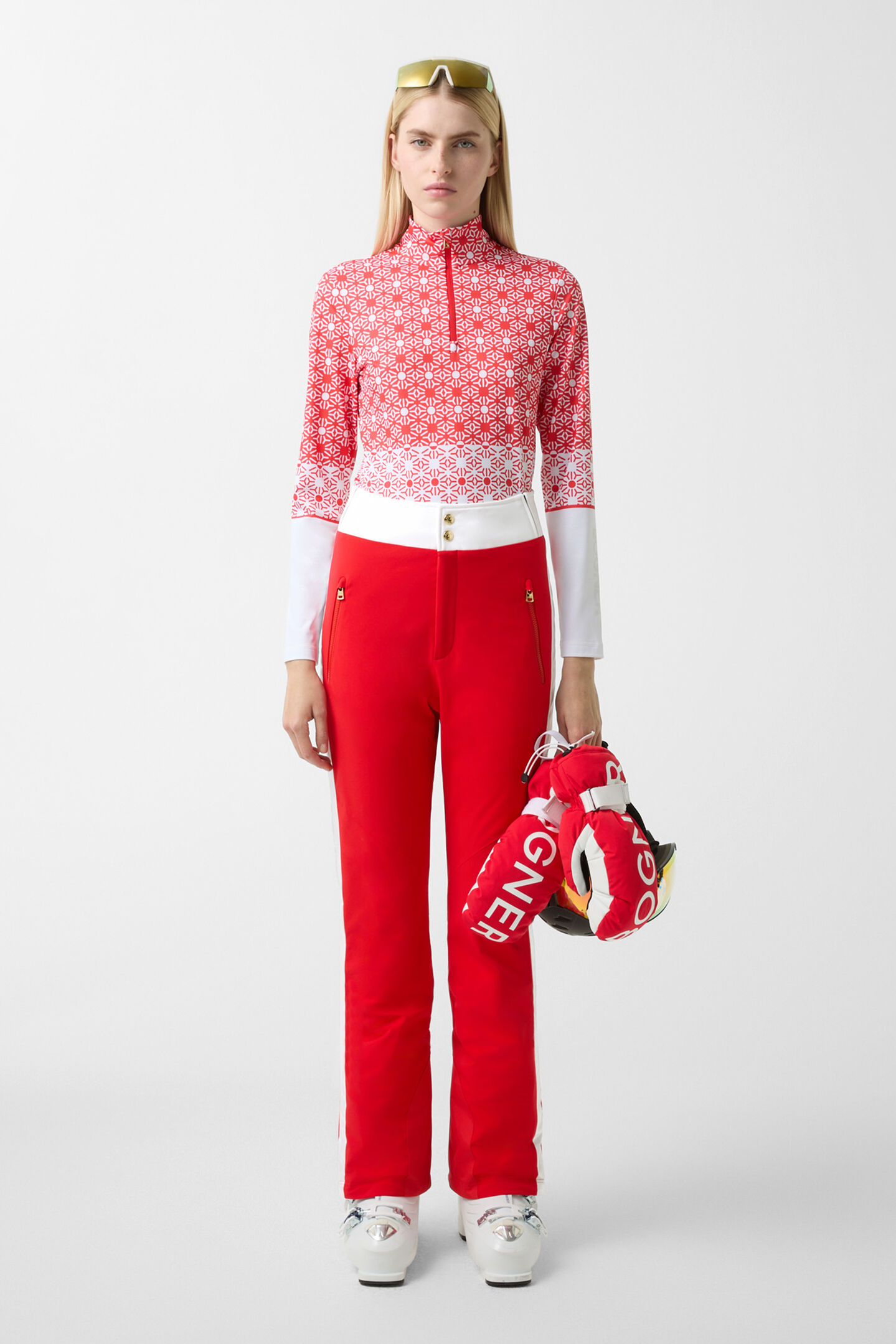 Illma ski trousers Red/White