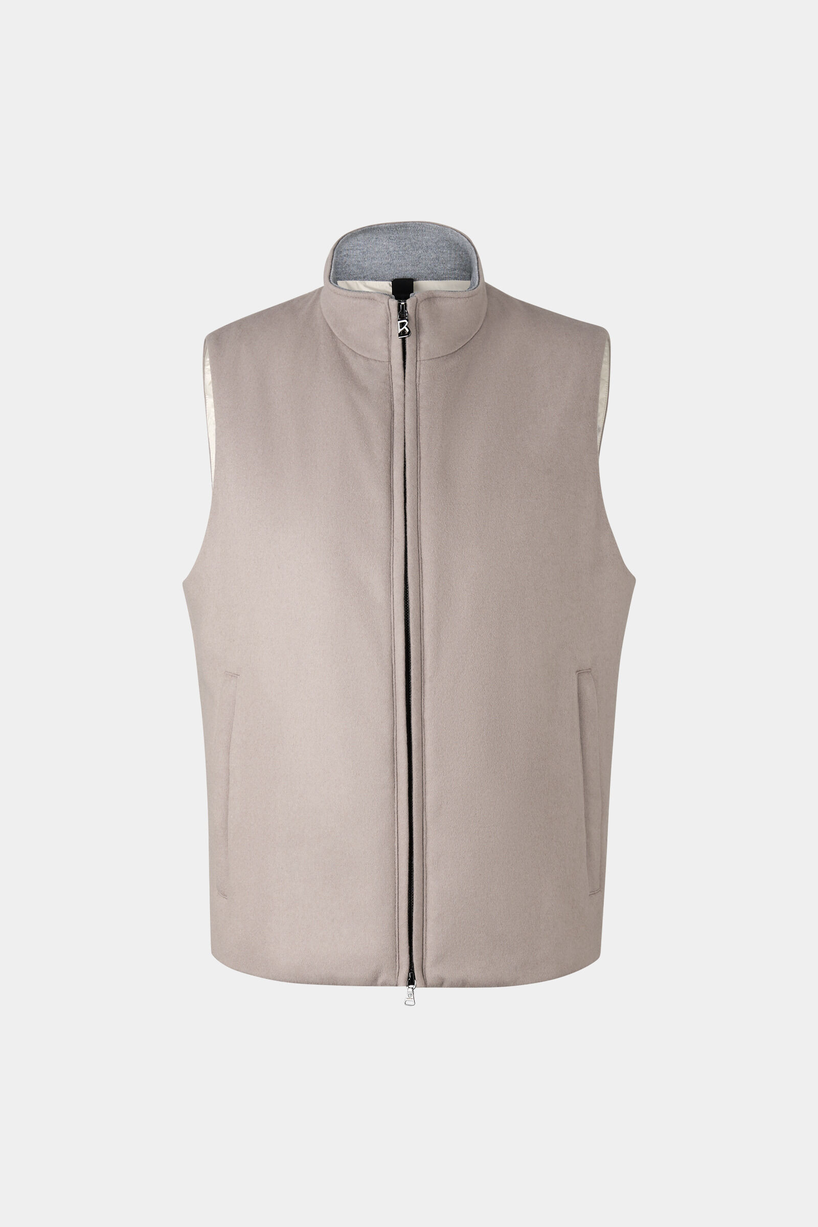 Cashmere waistcoat Nero Greige