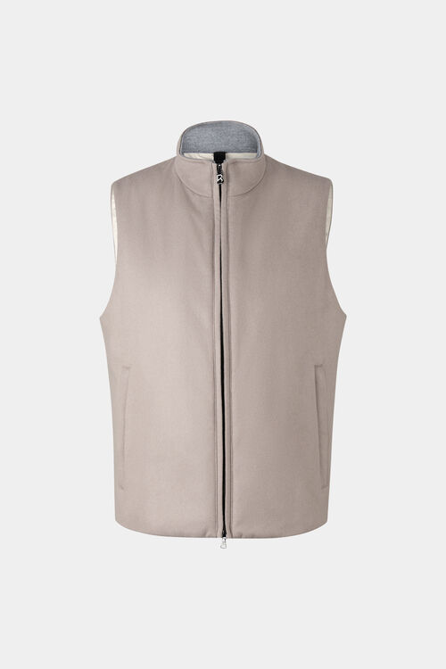 Cashmere vest Nero Greige
