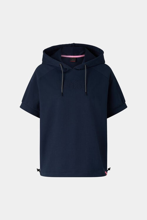 Sharon short-sleeved hoodie Dark blue