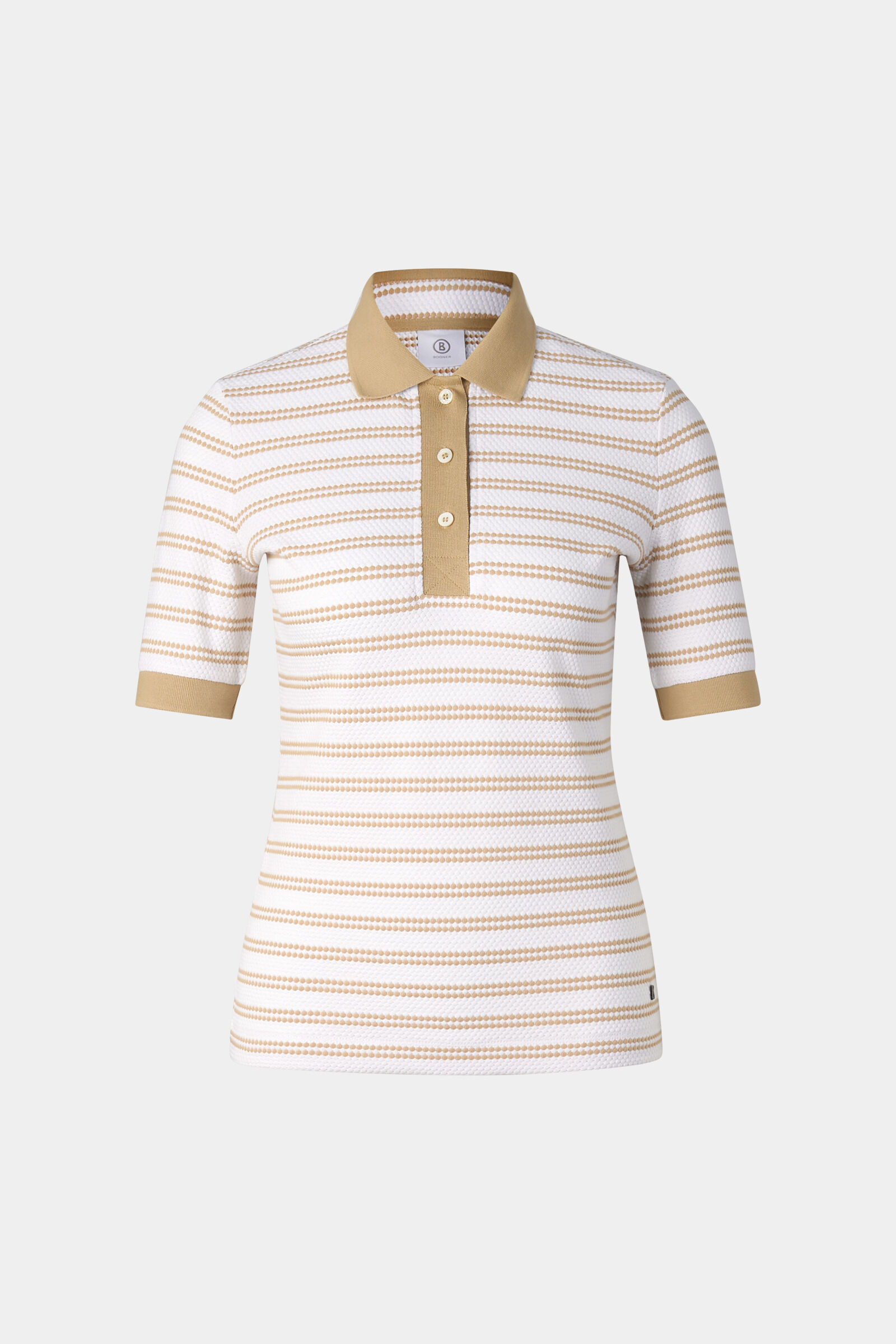 Wendy polo shirt Camel/Off-White