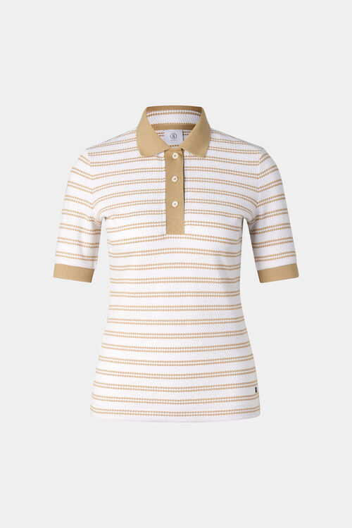 Polo-Shirt Wendy Camel/Off-White