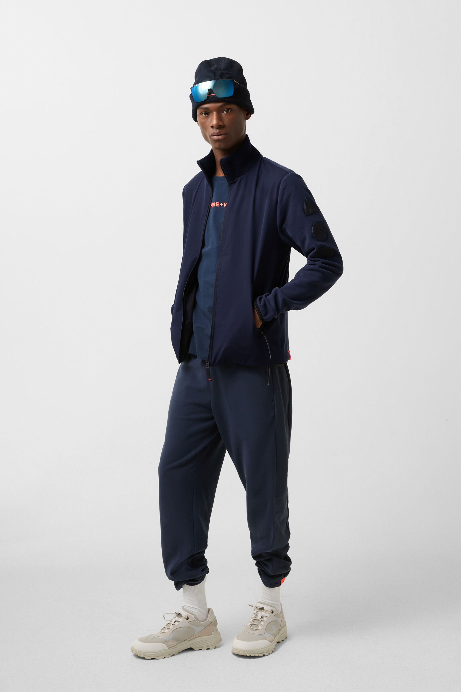 Gefion hybrid fleece jacket Dark blue