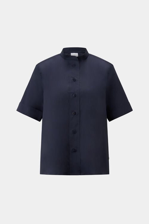 Kurzarm-Bluse Avril Navy-Blau