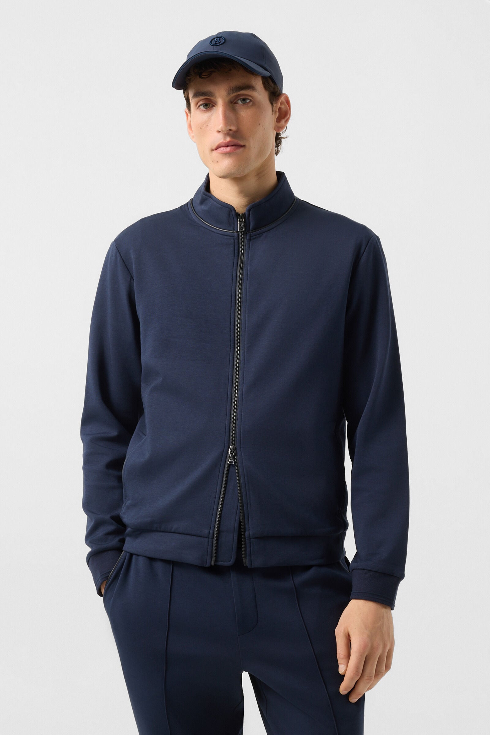 Spencer jersey jacket Navy blue