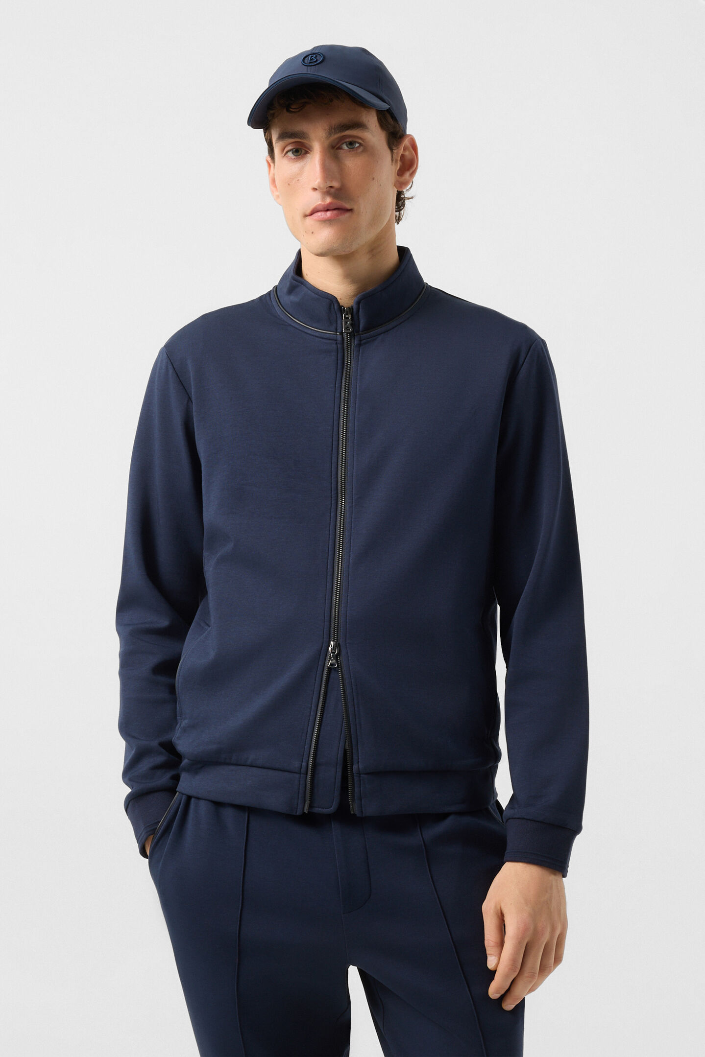 Spencer jersey jacket Navy blue