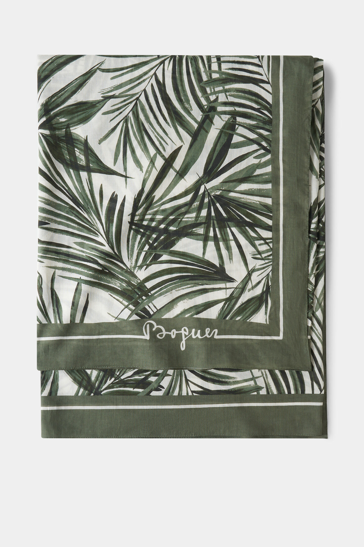 Quincy scarf Olive green/off-white