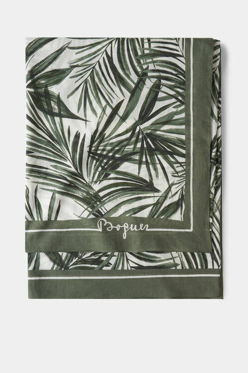 Quincy scarf Olive green/off-white