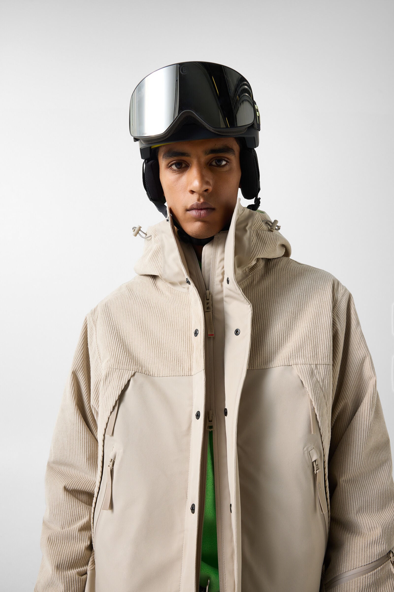 Cord-Skijacke Flint Beige