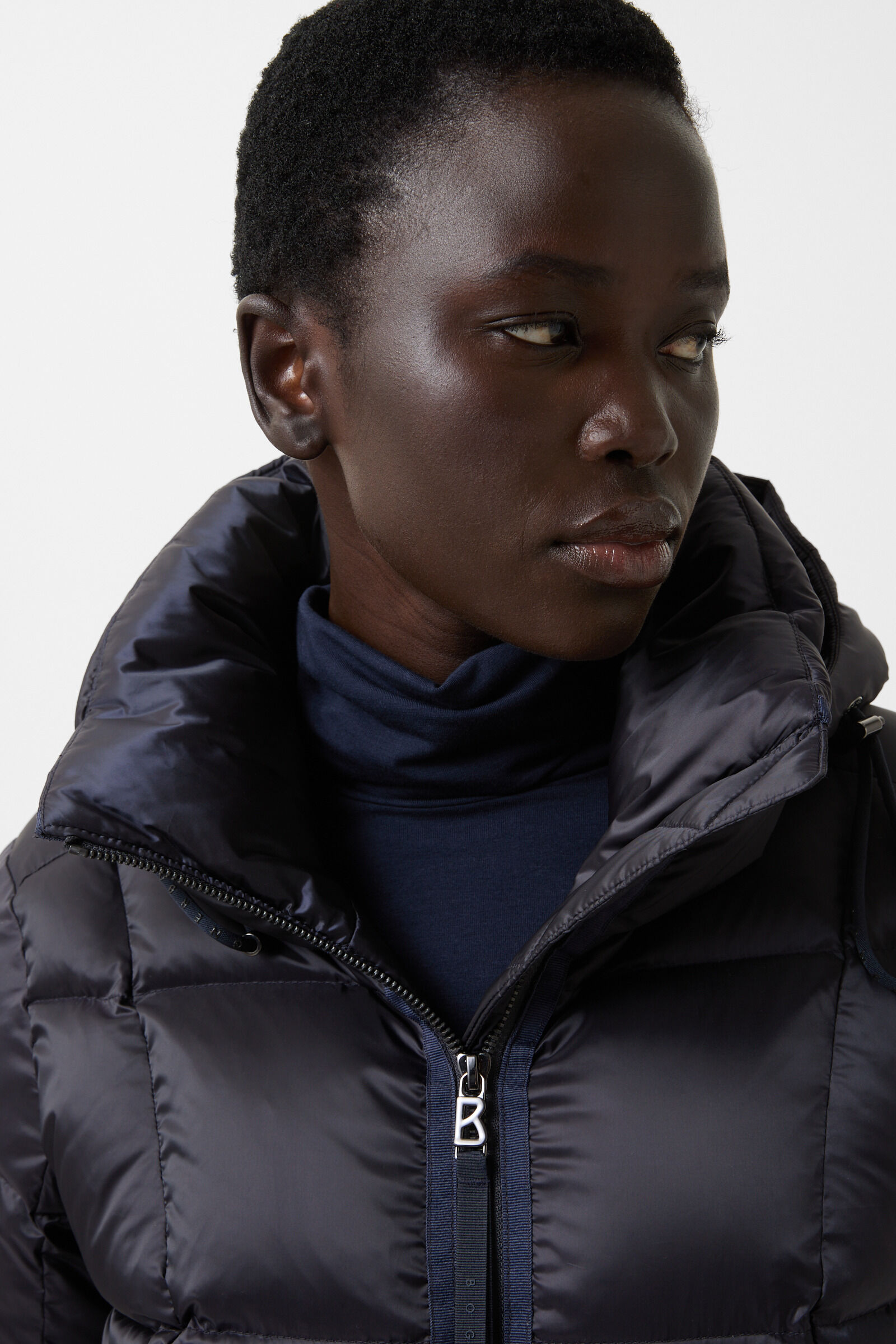 Feline down jacket Navy blue