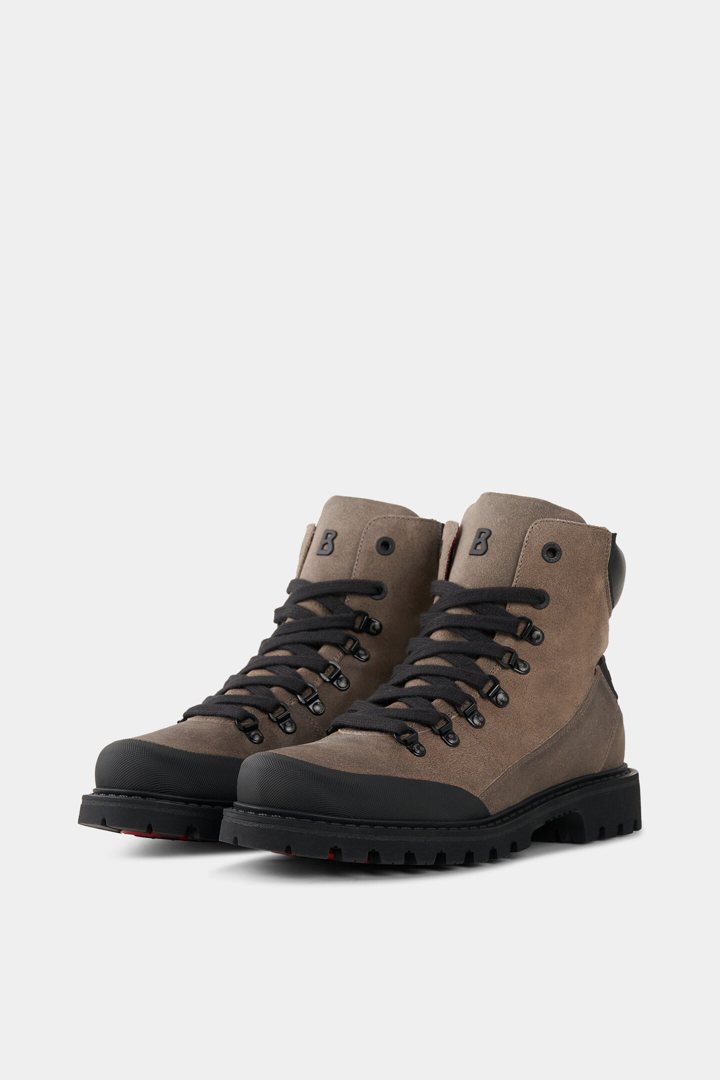 Mid Boots Helsinki mit Spikes Taupe/Schwarz