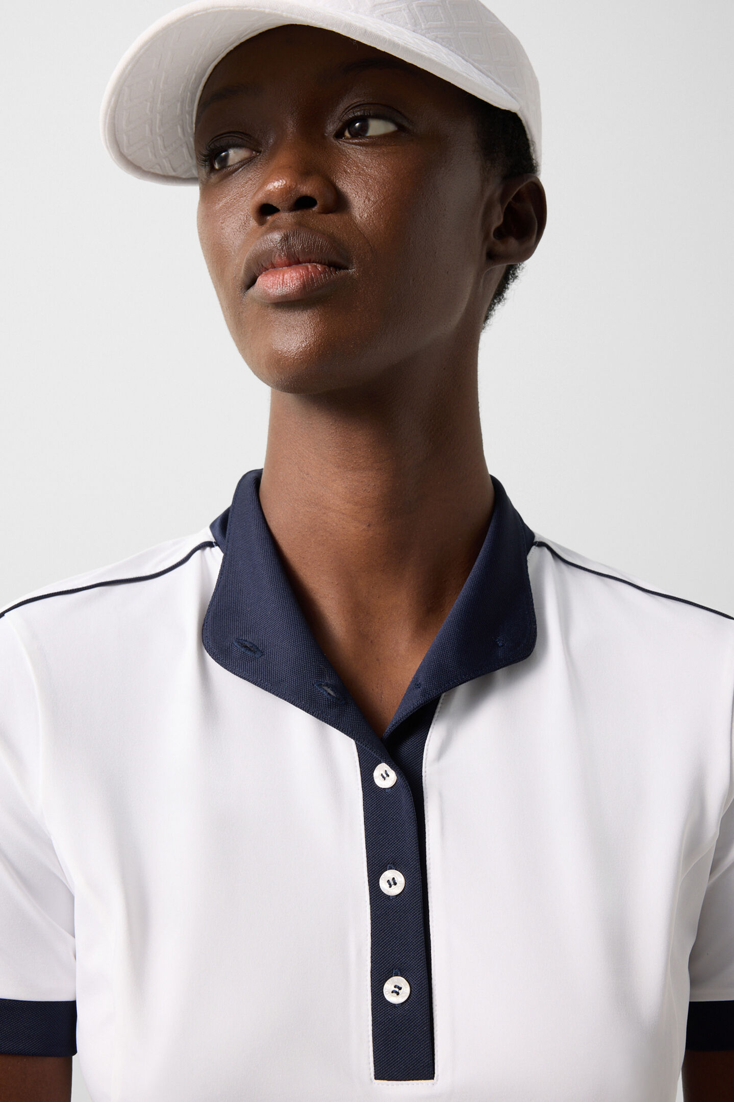 T-shirt fonctionnel Katrina Blanc/bleu marine